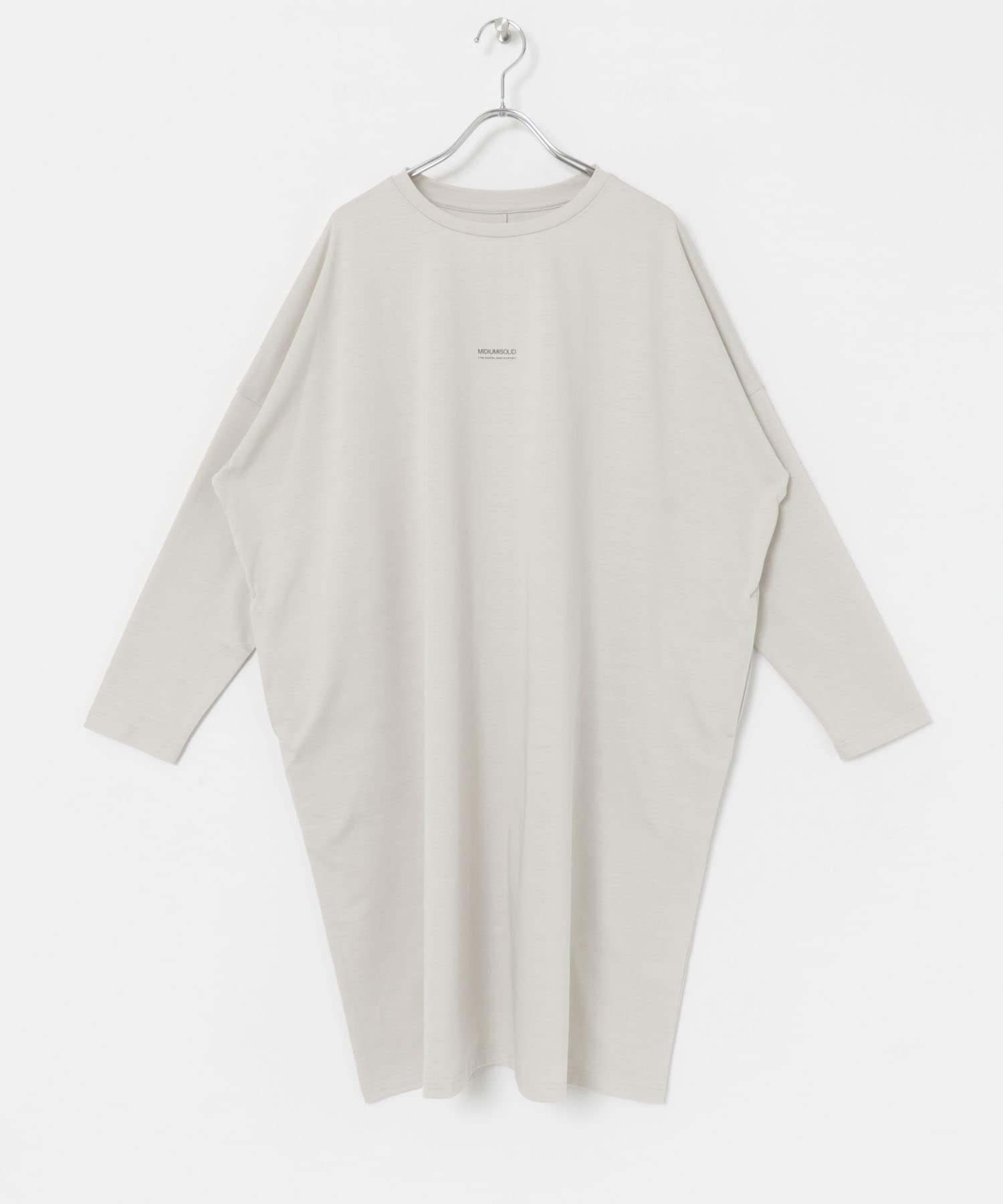 『別注』MIDIUMISOLID×TGM　Organic cotton LS ONE-PIECE L.BEIGE one