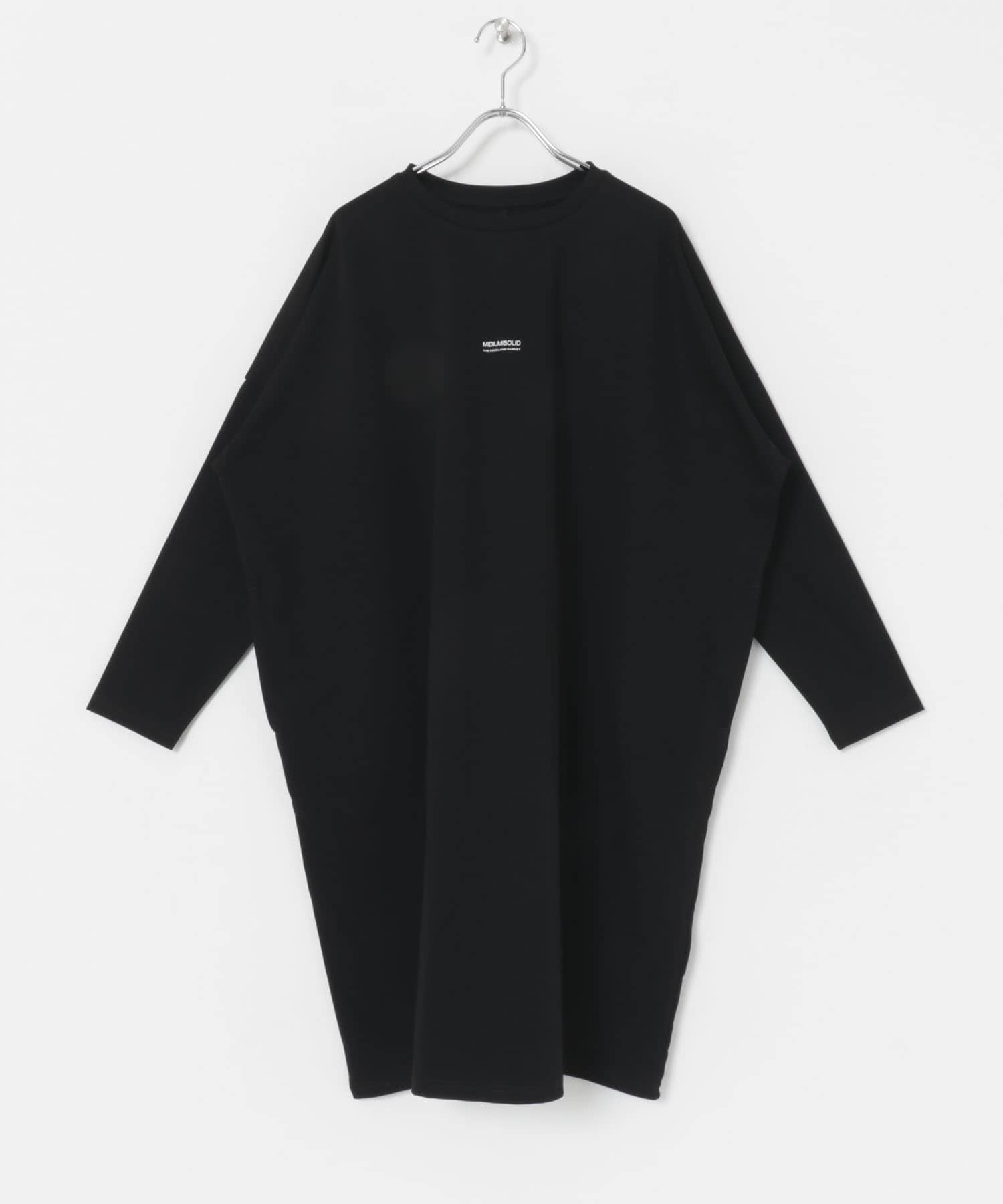 『別注』MIDIUMISOLID×TGM　Organic cotton LS ONE-PIECE BLACK one