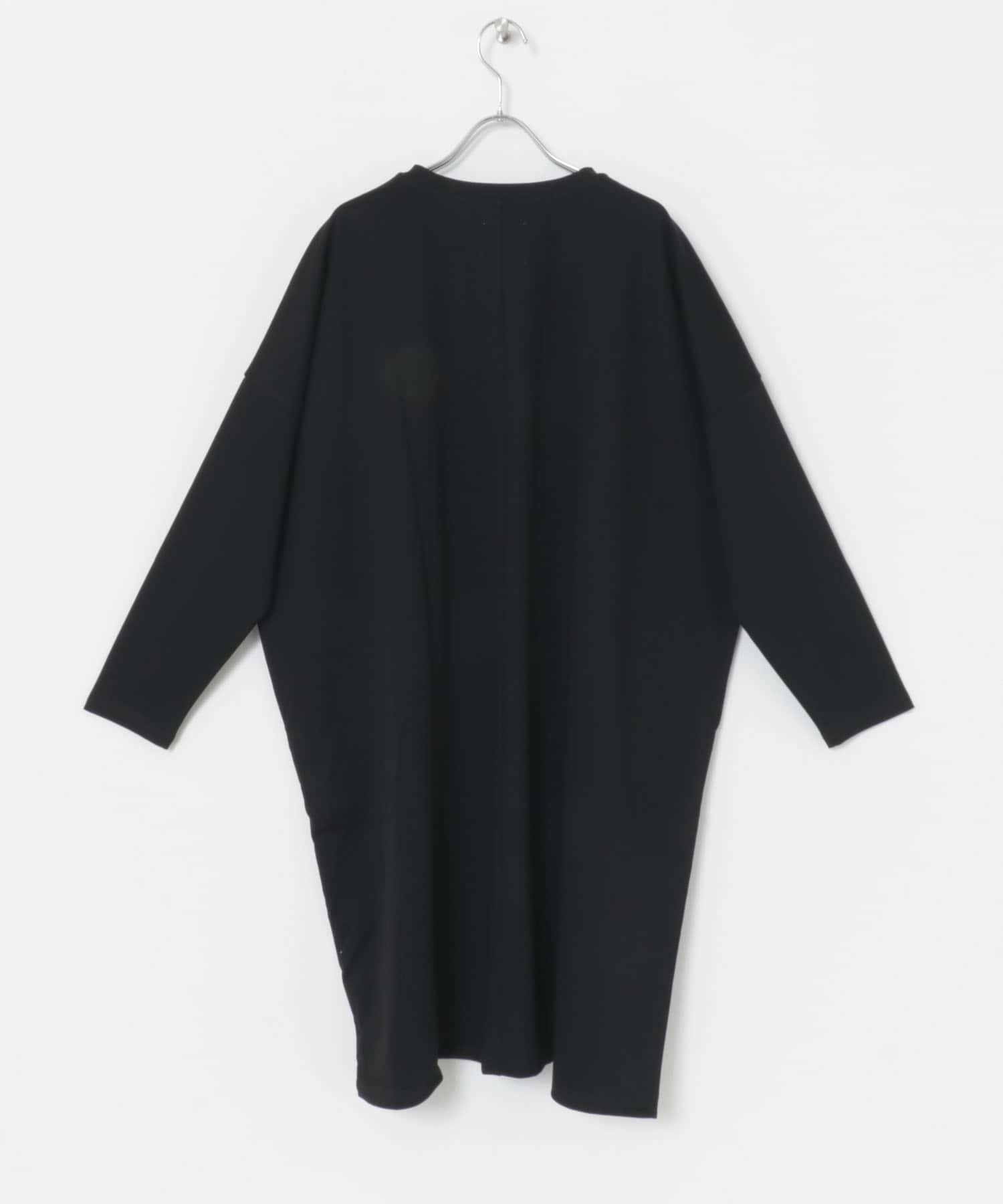 『別注』MIDIUMISOLID×TGM　Organic cotton LS ONE-PIECE BLACK one