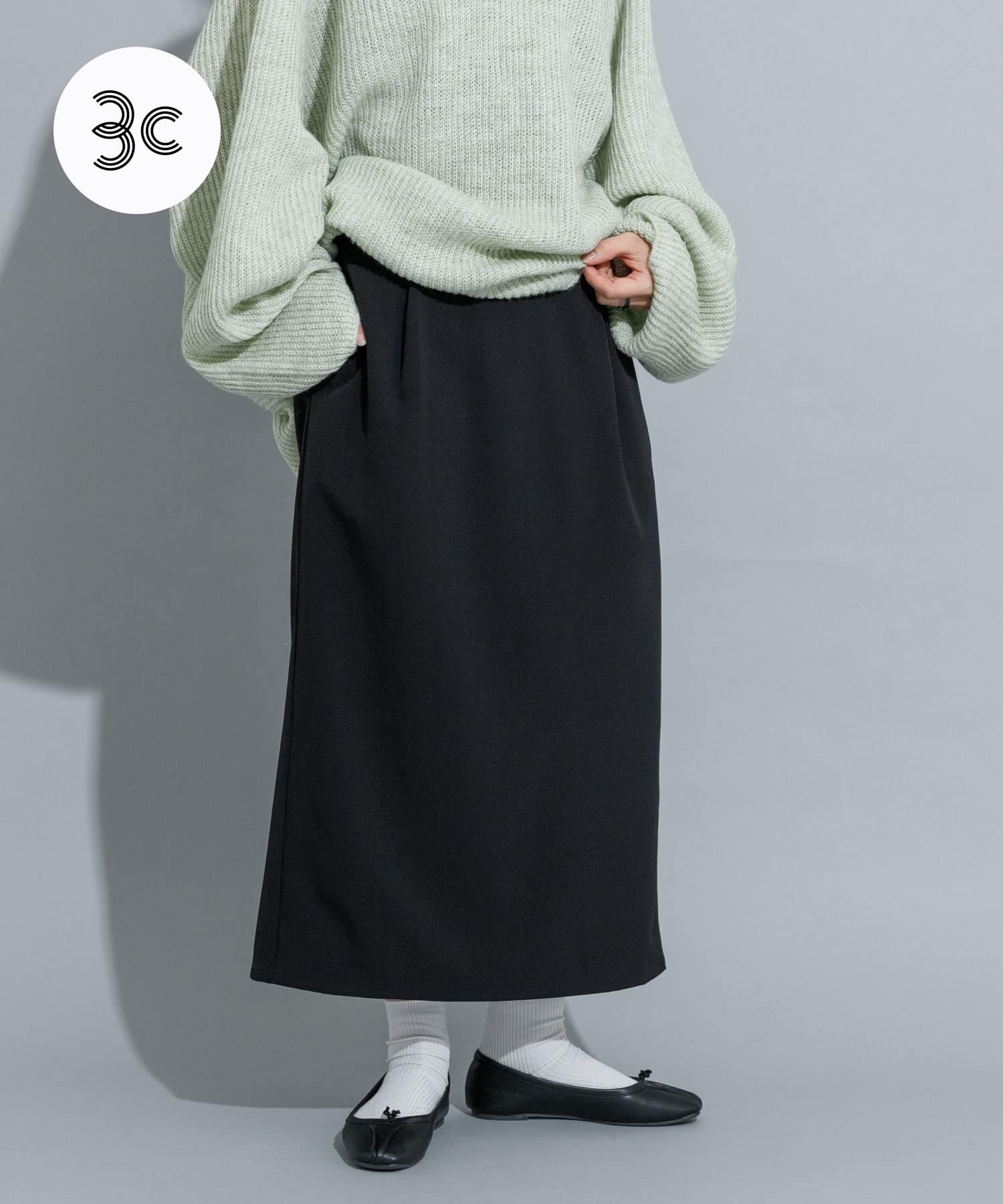 『別注』MIDIUMISOLID×TGM　Recycled polyester skirt