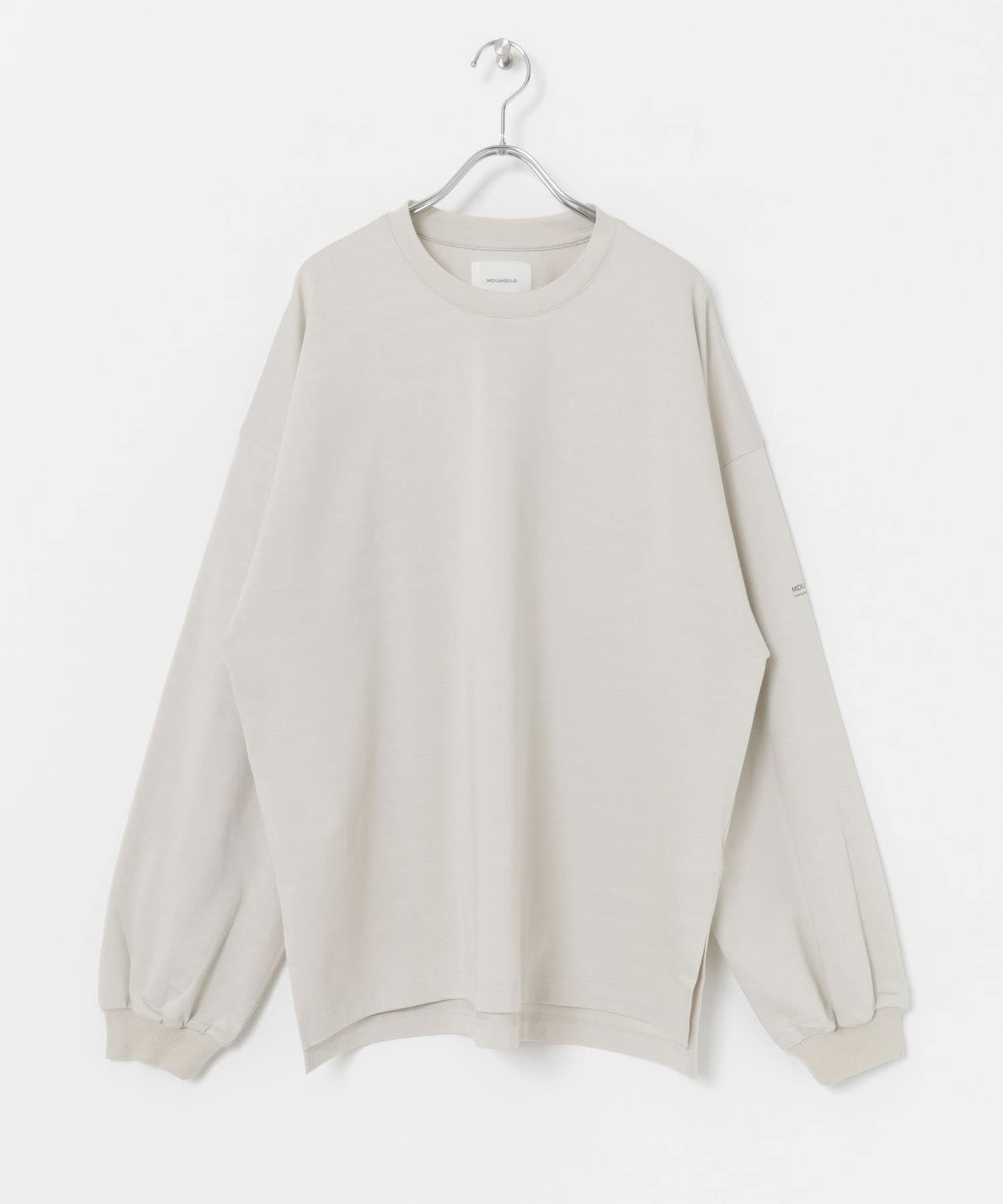 『別注』MIDIUMISOLID×TGM　Organic cotton LS T-SHIRTS L L.BEIGE one