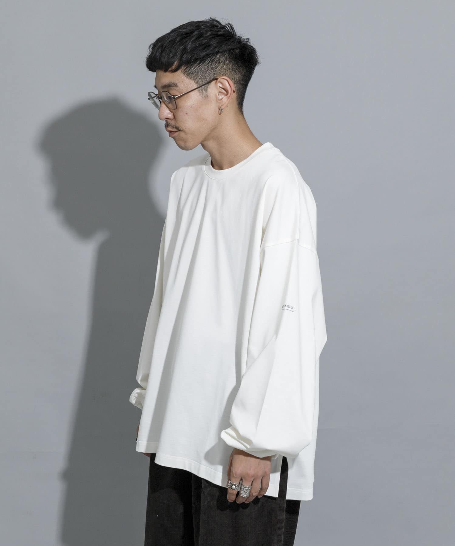 『別注』MIDIUMISOLID×TGM　Organic cotton LS T-SHIRTS L OFF one