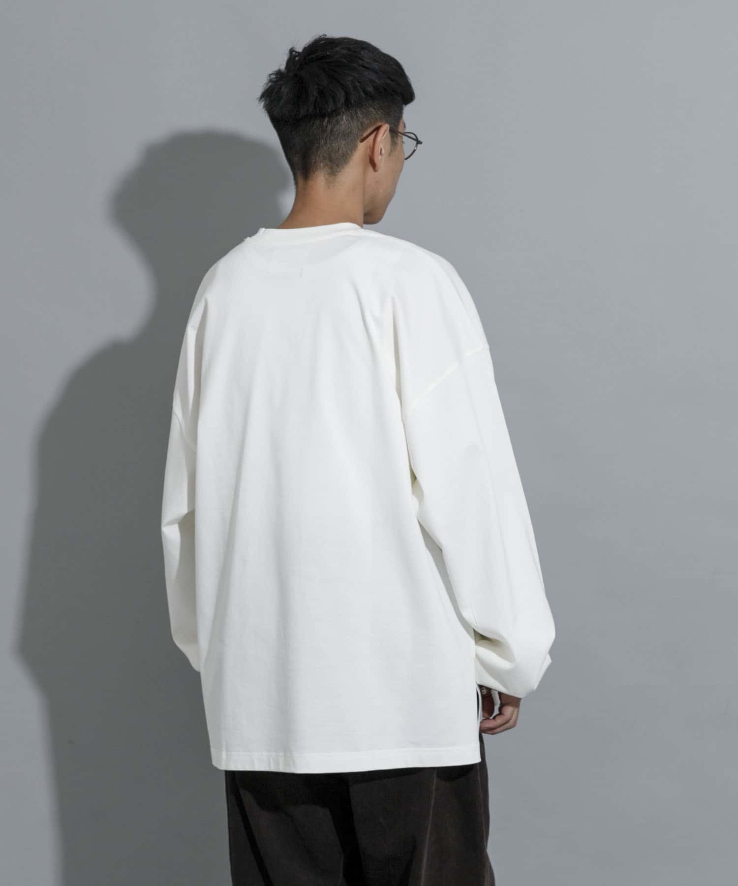 『別注』MIDIUMISOLID×TGM　Organic cotton LS T-SHIRTS L OFF one