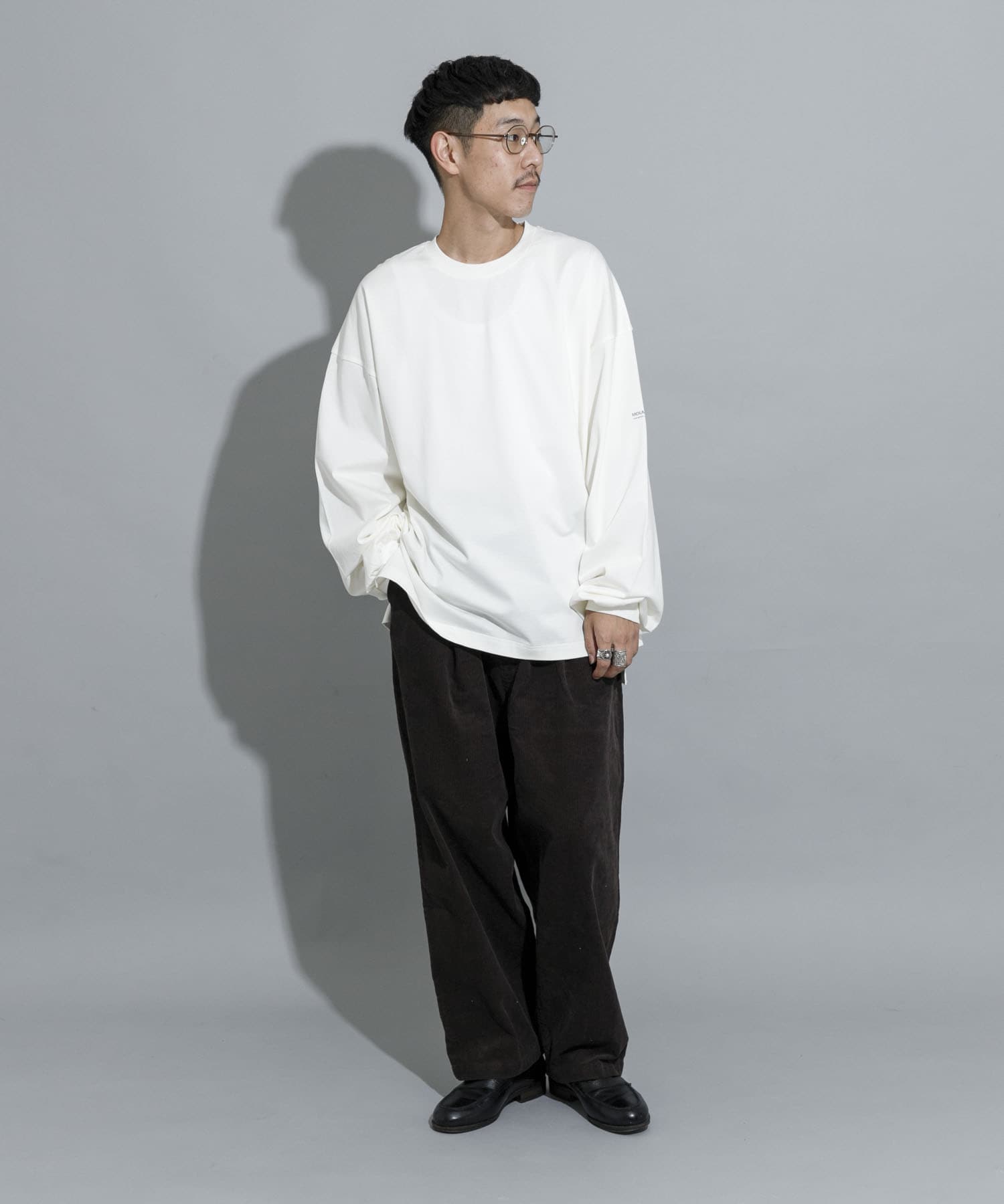 『別注』MIDIUMISOLID×TGM　Organic cotton LS T-SHIRTS L OFF one