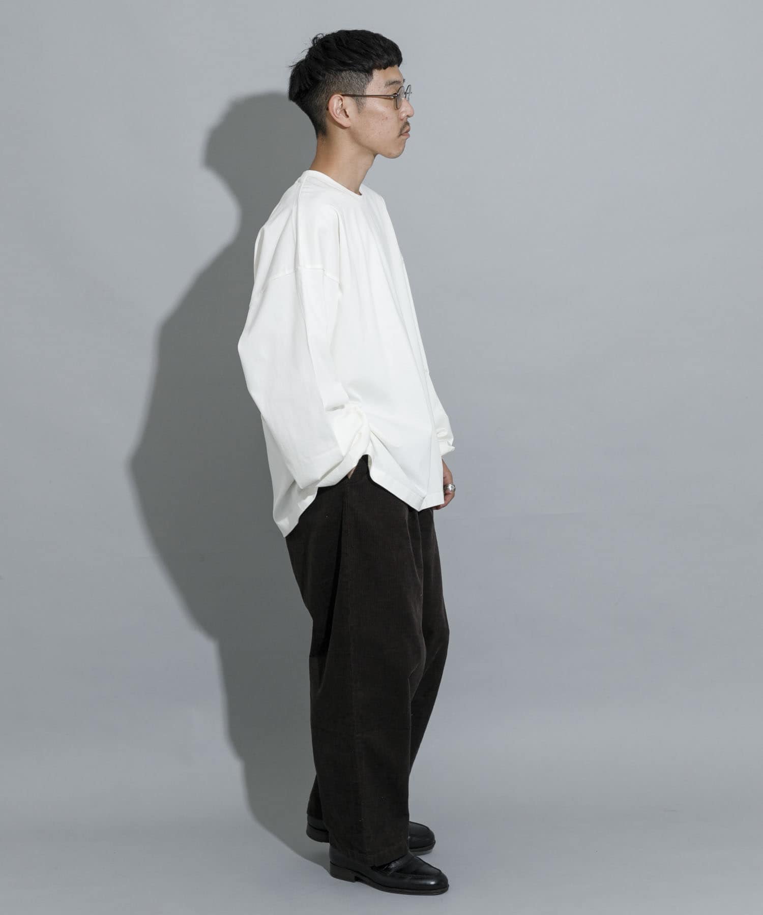 『別注』MIDIUMISOLID×TGM　Organic cotton LS T-SHIRTS L OFF one