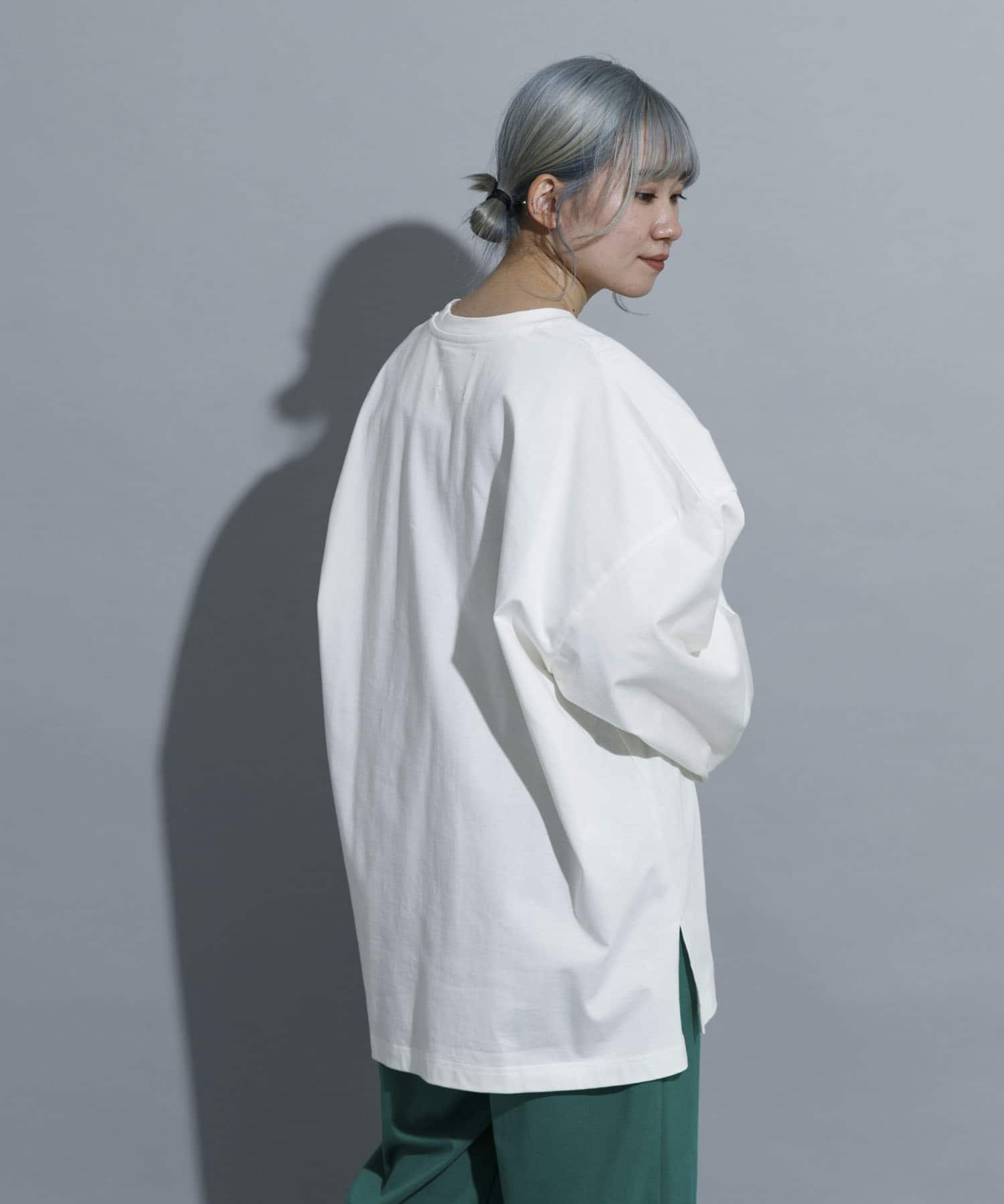 『別注』MIDIUMISOLID×TGM　Organic cotton LS T-SHIRTS L OFF one