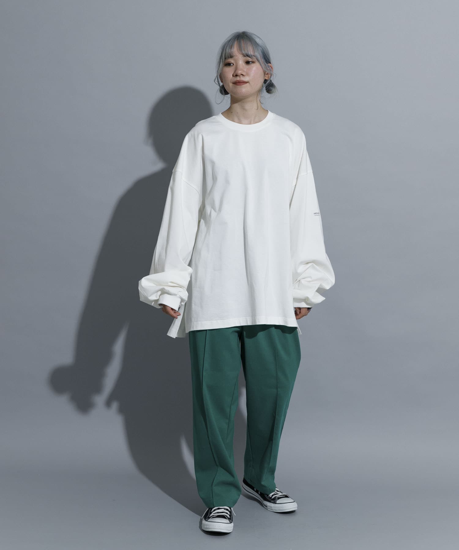 『別注』MIDIUMISOLID×TGM　Organic cotton LS T-SHIRTS L OFF one