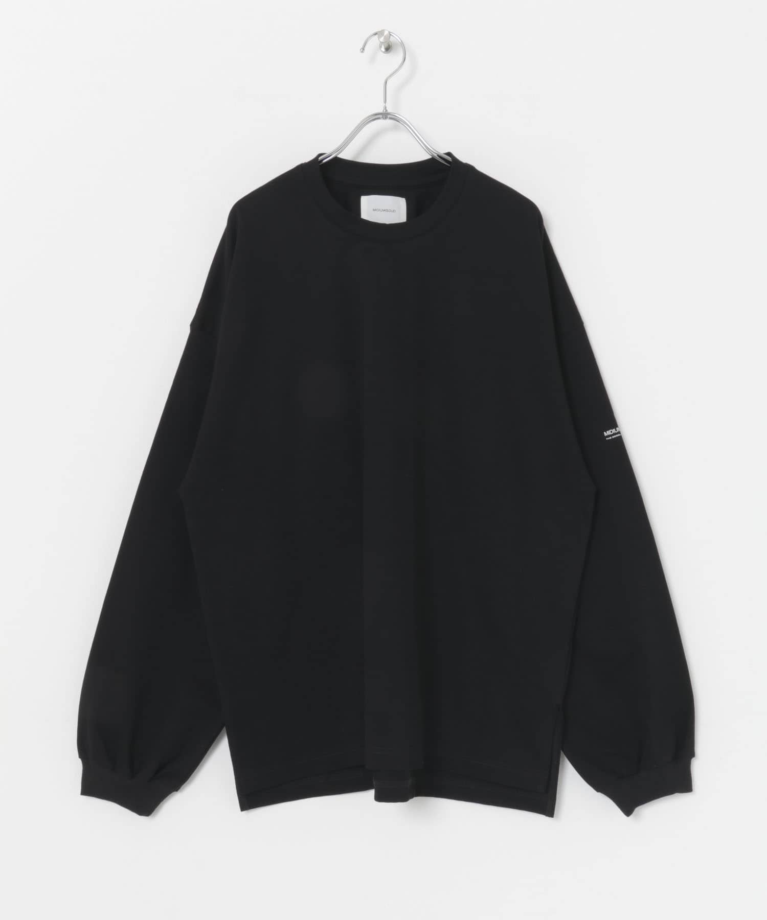 『別注』MIDIUMISOLID×TGM　Organic cotton LS T-SHIRTS L BLACK one