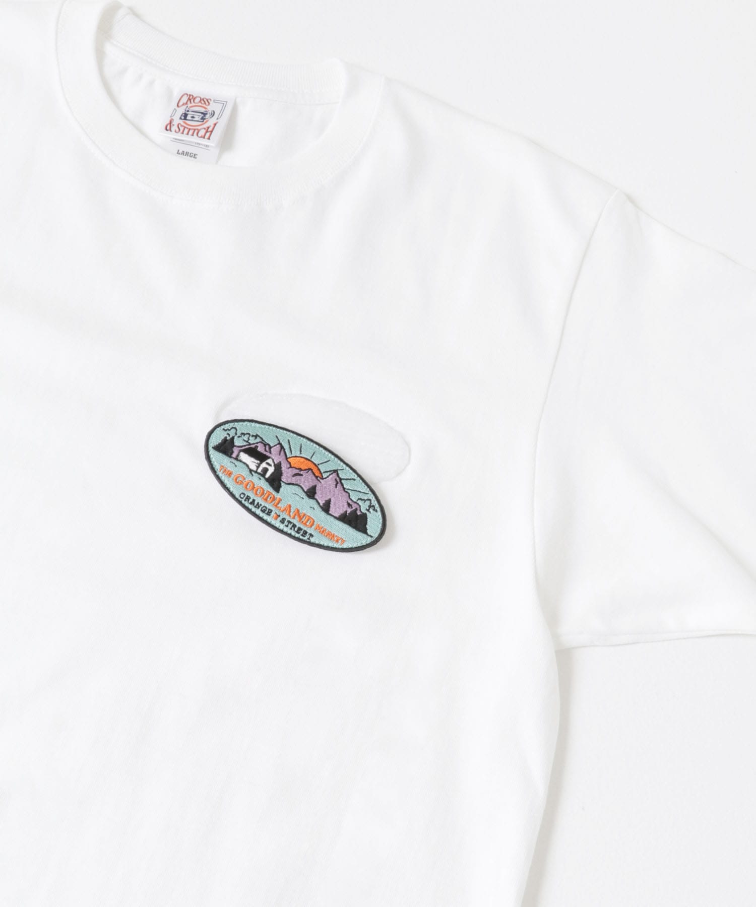 ザ グッドランド マーケット　THE GOODLAND WAPPEN T-SHIRTS blue S