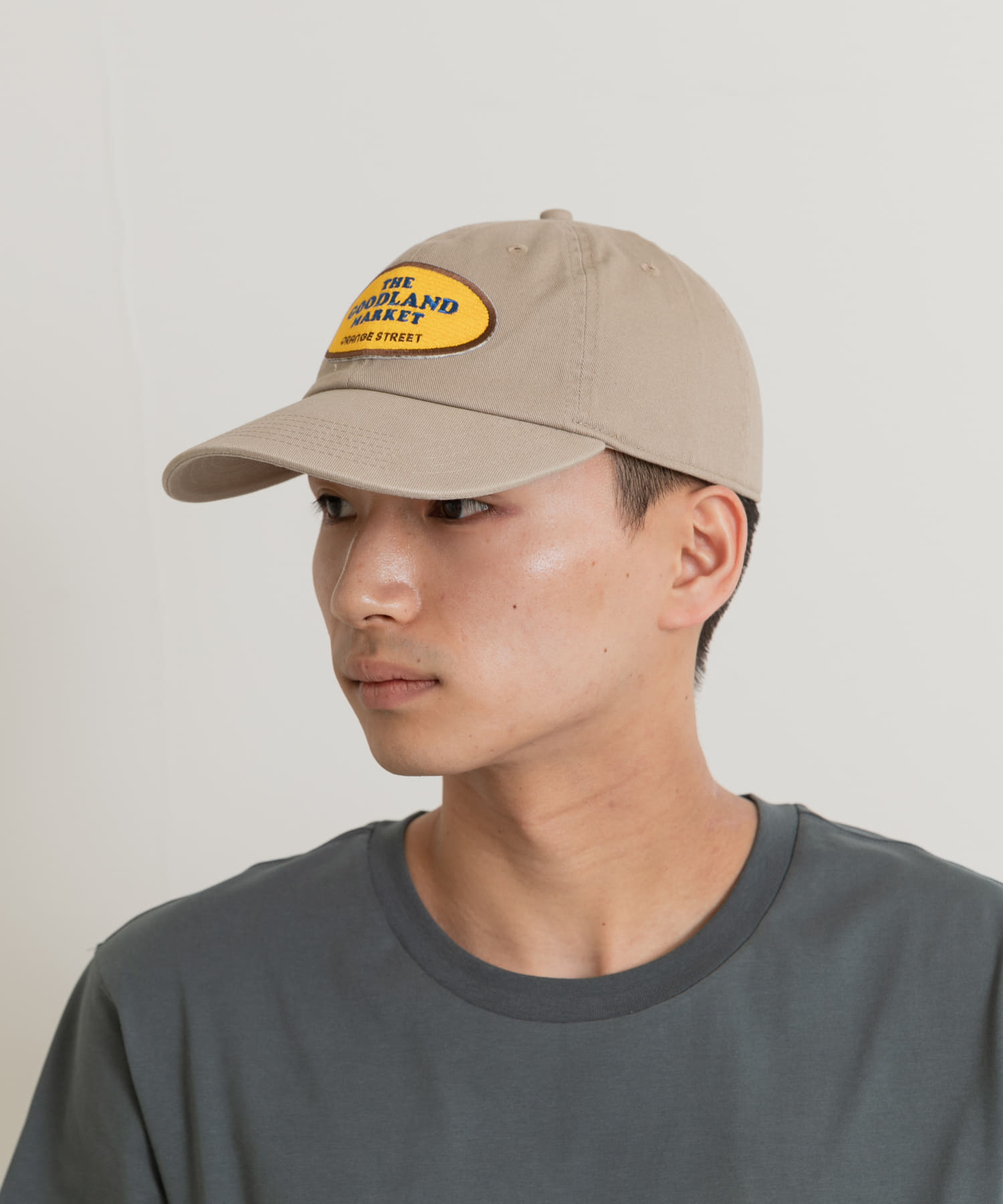 ザ グッドランド マーケット　RE-WAPPEN CAP BEIGE FREE