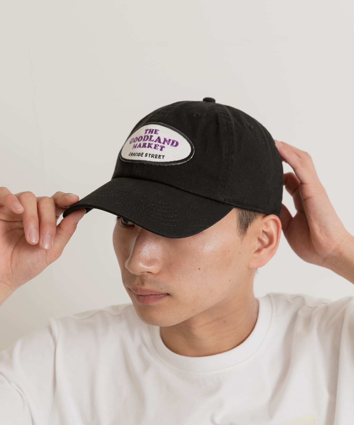 ザ グッドランド マーケット　RE-WAPPEN CAP BLACK FREE