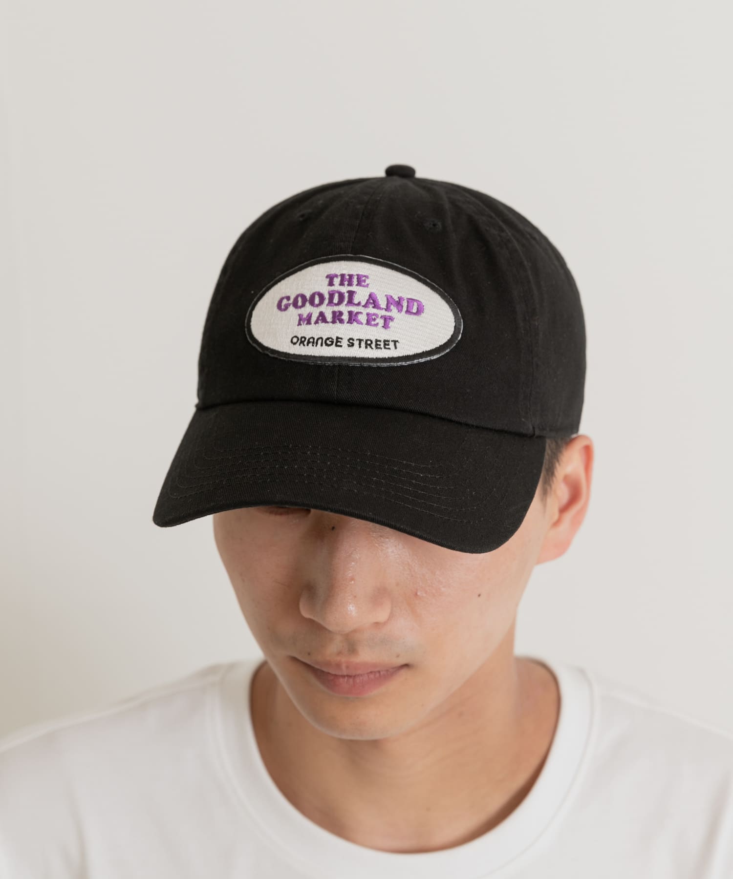 ザ グッドランド マーケット　RE-WAPPEN CAP BLACK FREE
