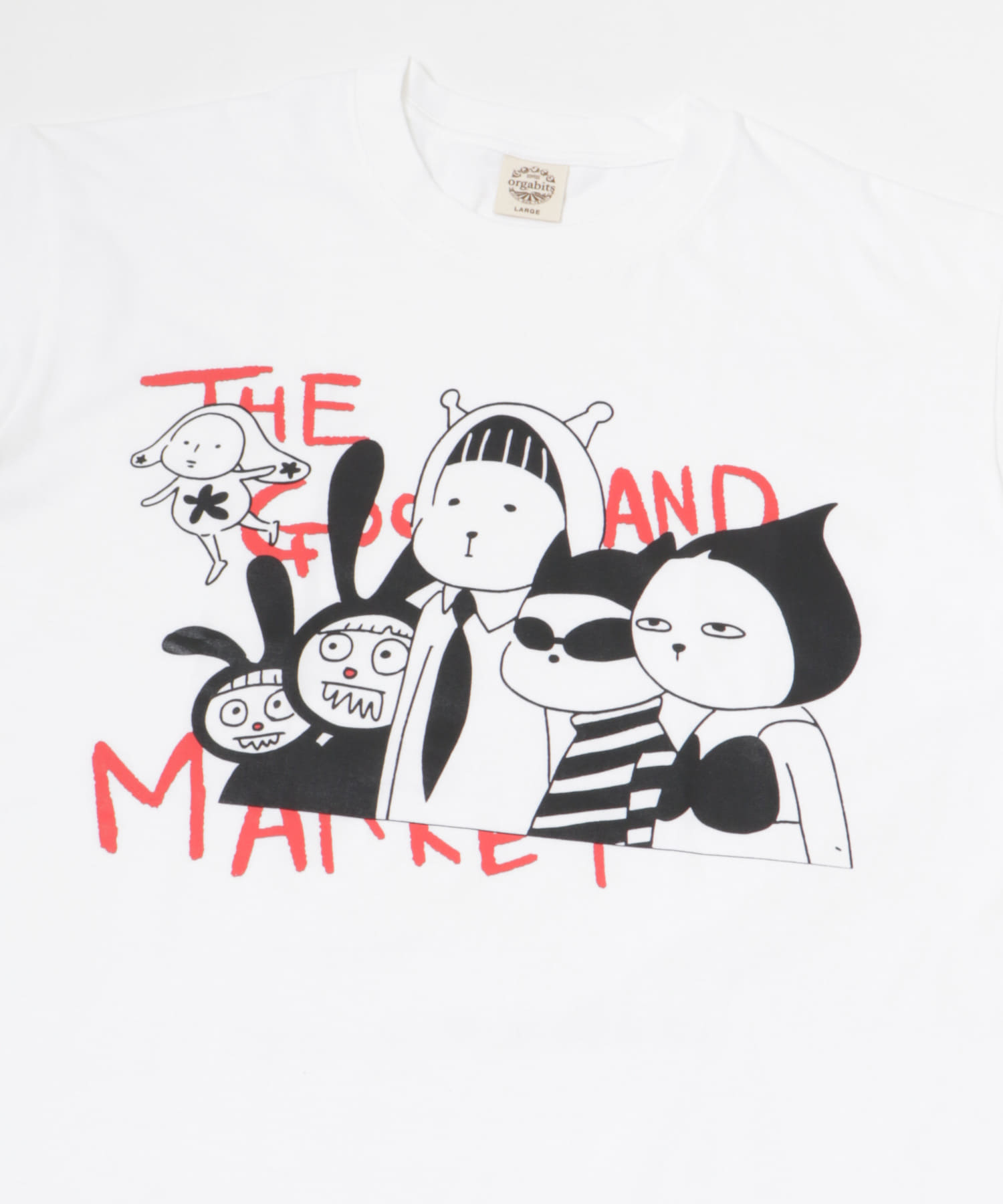 ザ グッドランド マーケット　三戸なつめ×ORGANIC COTTON TEE-2 WHITE L
