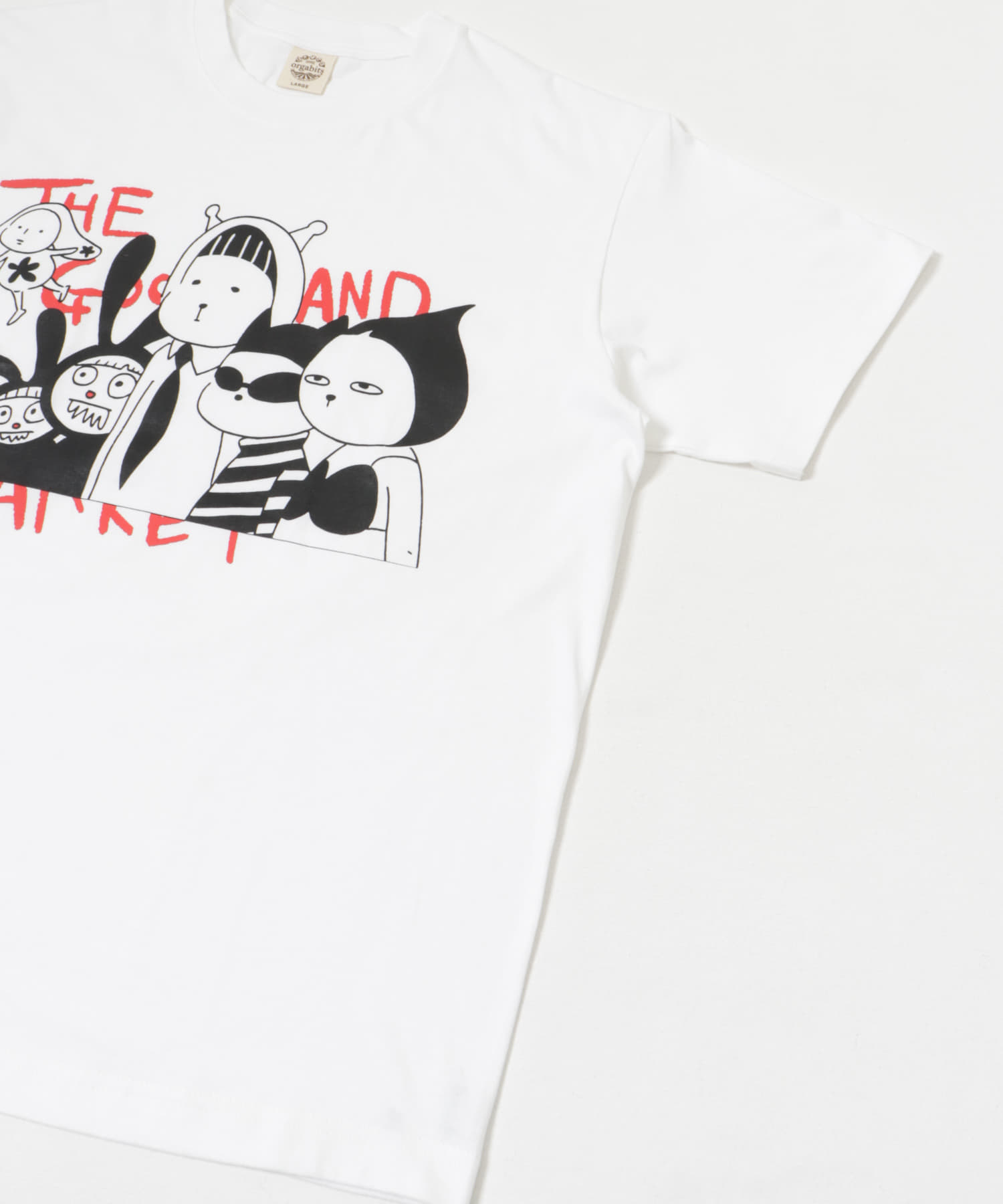 ザ グッドランド マーケット　三戸なつめ×ORGANIC COTTON TEE-2 WHITE L