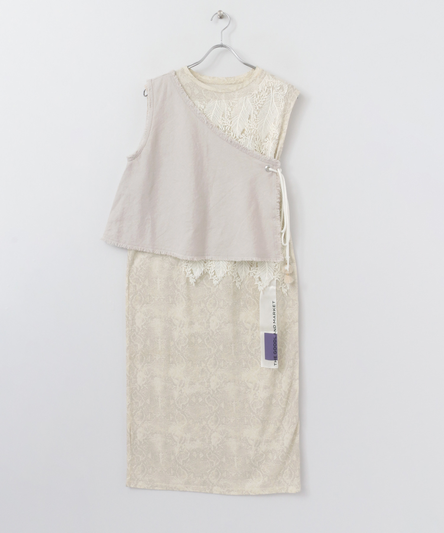 ザ グッドランド マーケット　LITA dress GREIGE FREE