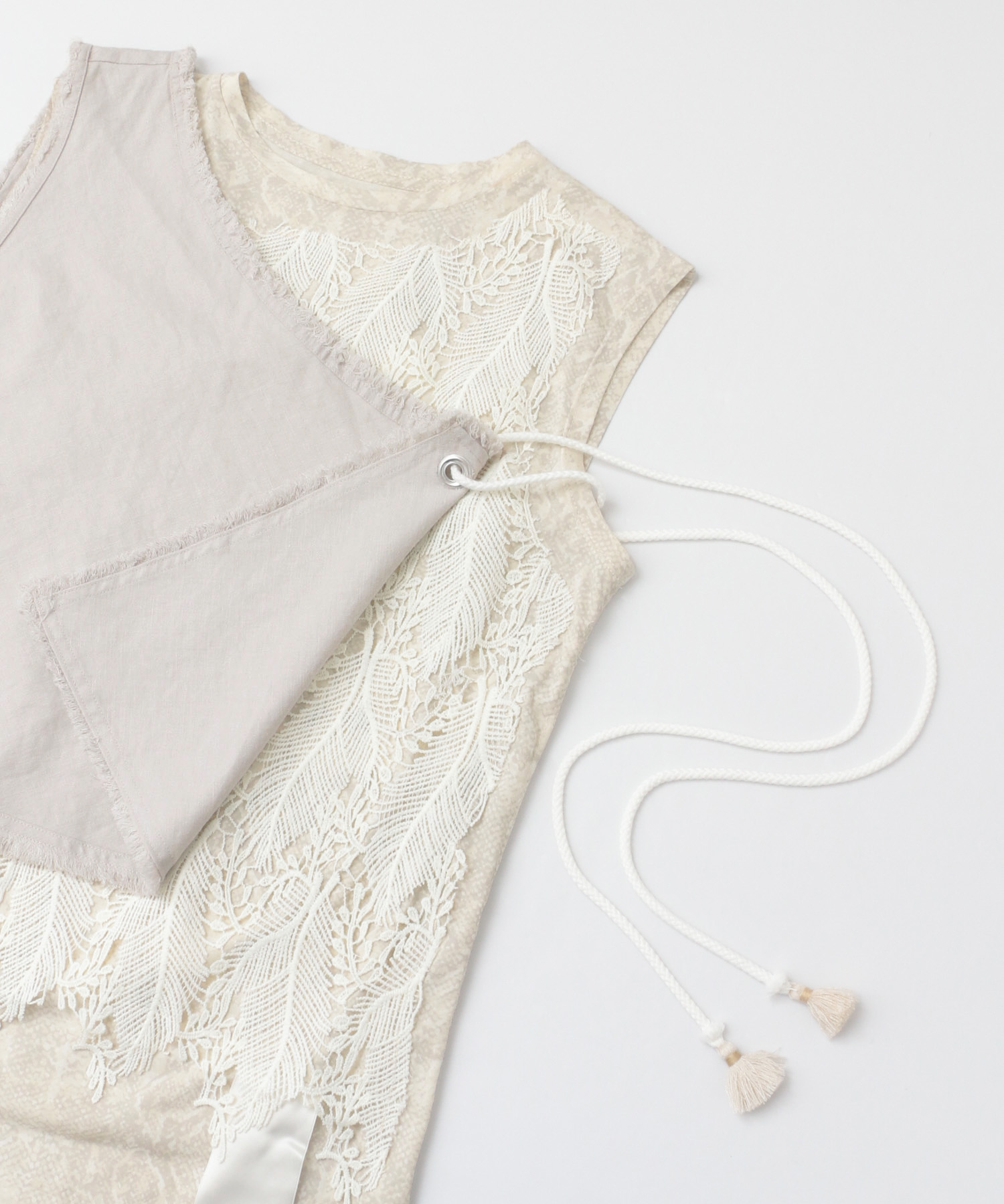 ザ グッドランド マーケット　LITA dress GREIGE FREE
