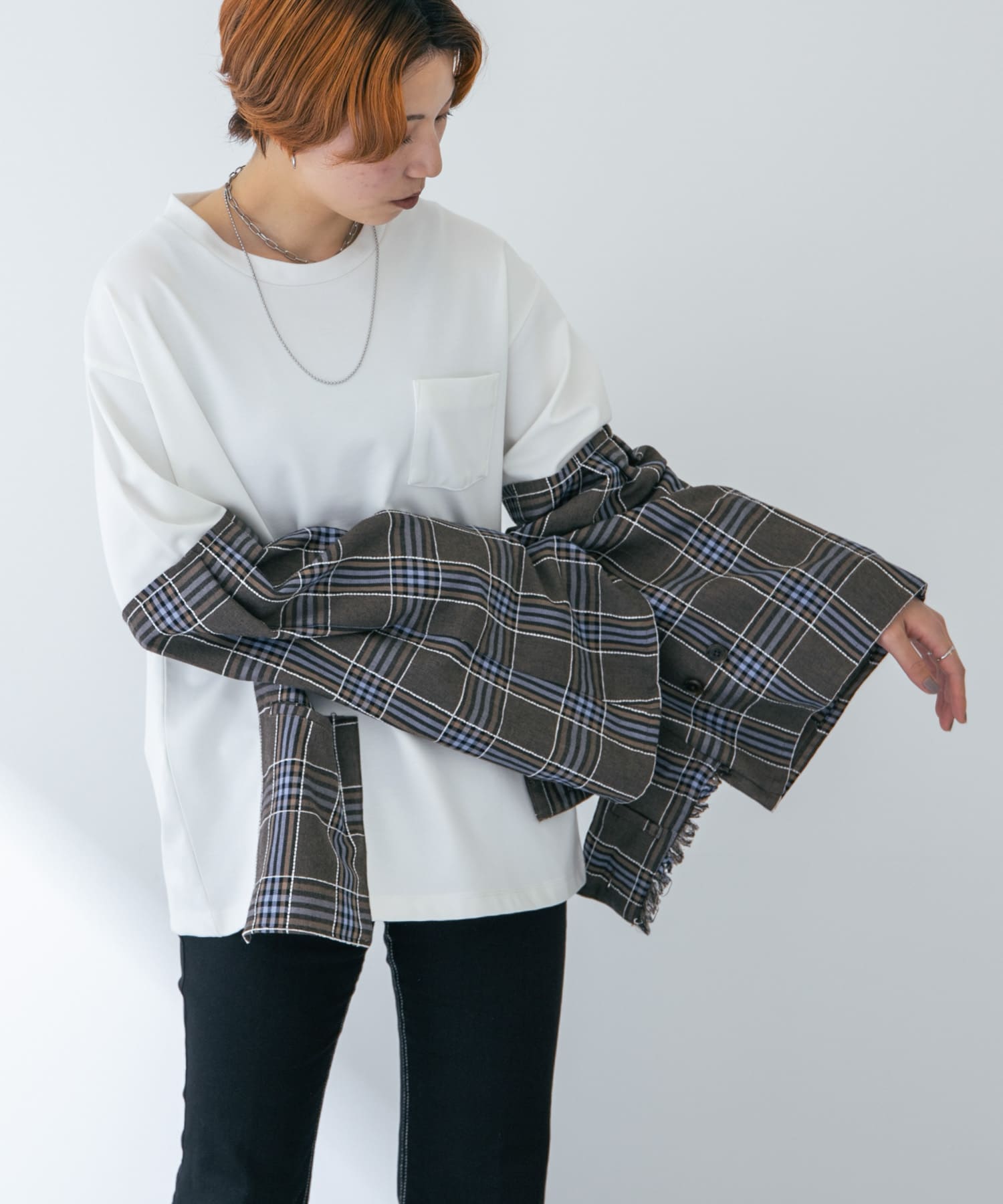 ザ グッドランド マーケット　Cony-check long sleeves