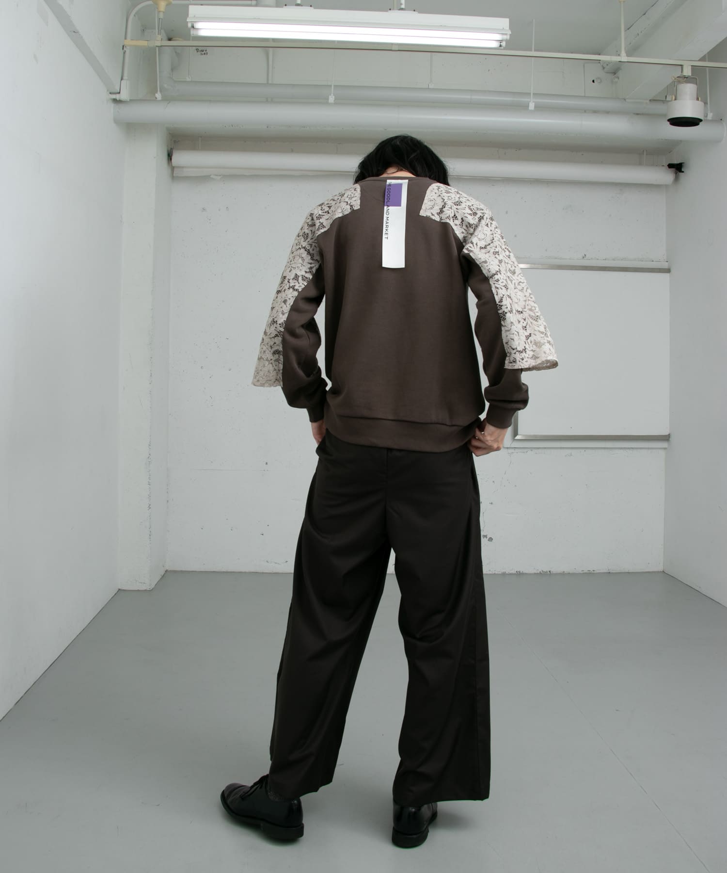 ザ グッドランド マーケット　Keira-race long sleeves BEIGE L