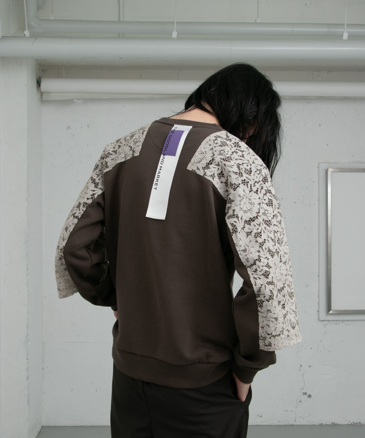 ザ グッドランド マーケット　Keira-race long sleeves BEIGE L