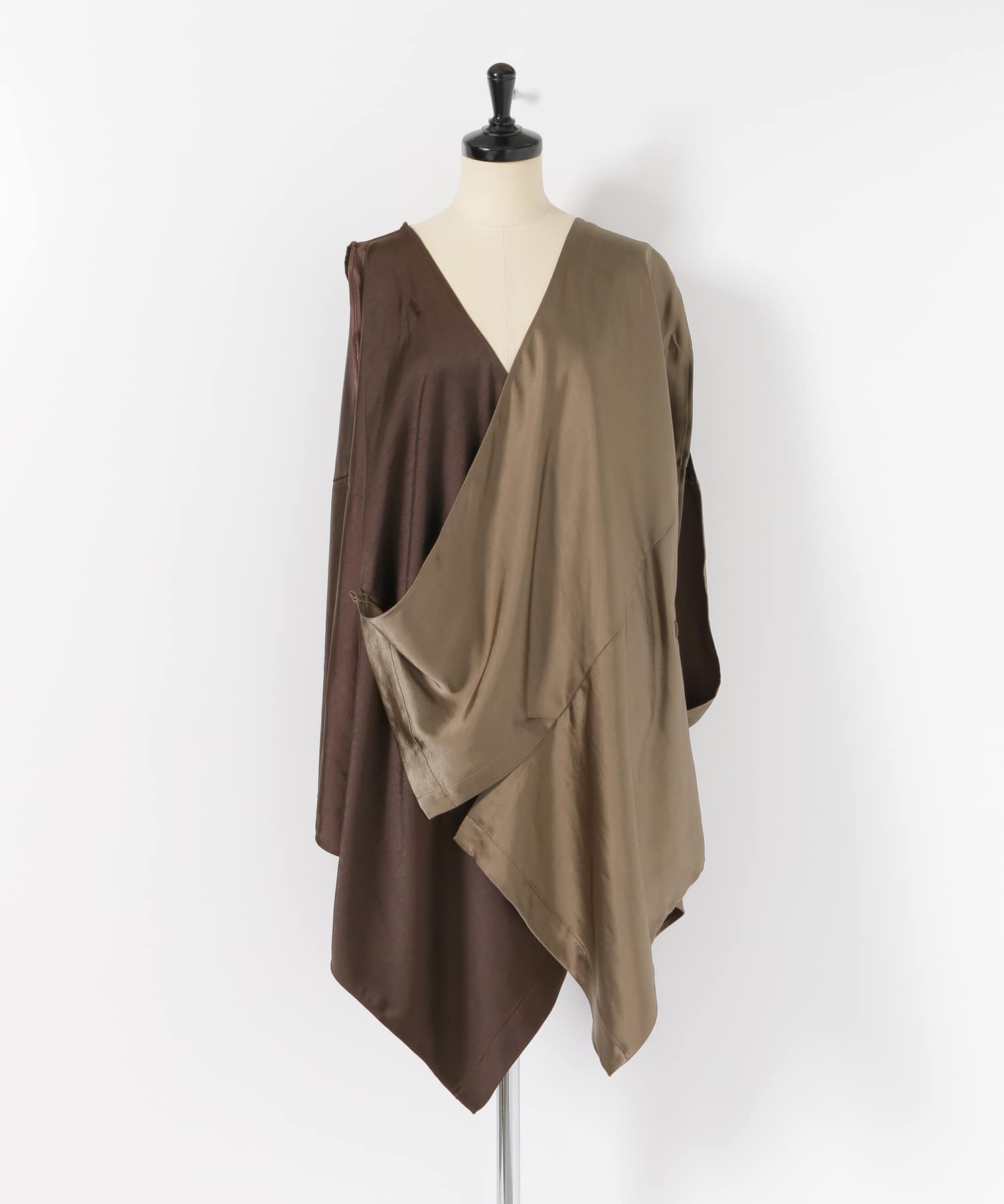 ザ グッドランド マーケット　Kris-multiway satin vest BROWN FREE