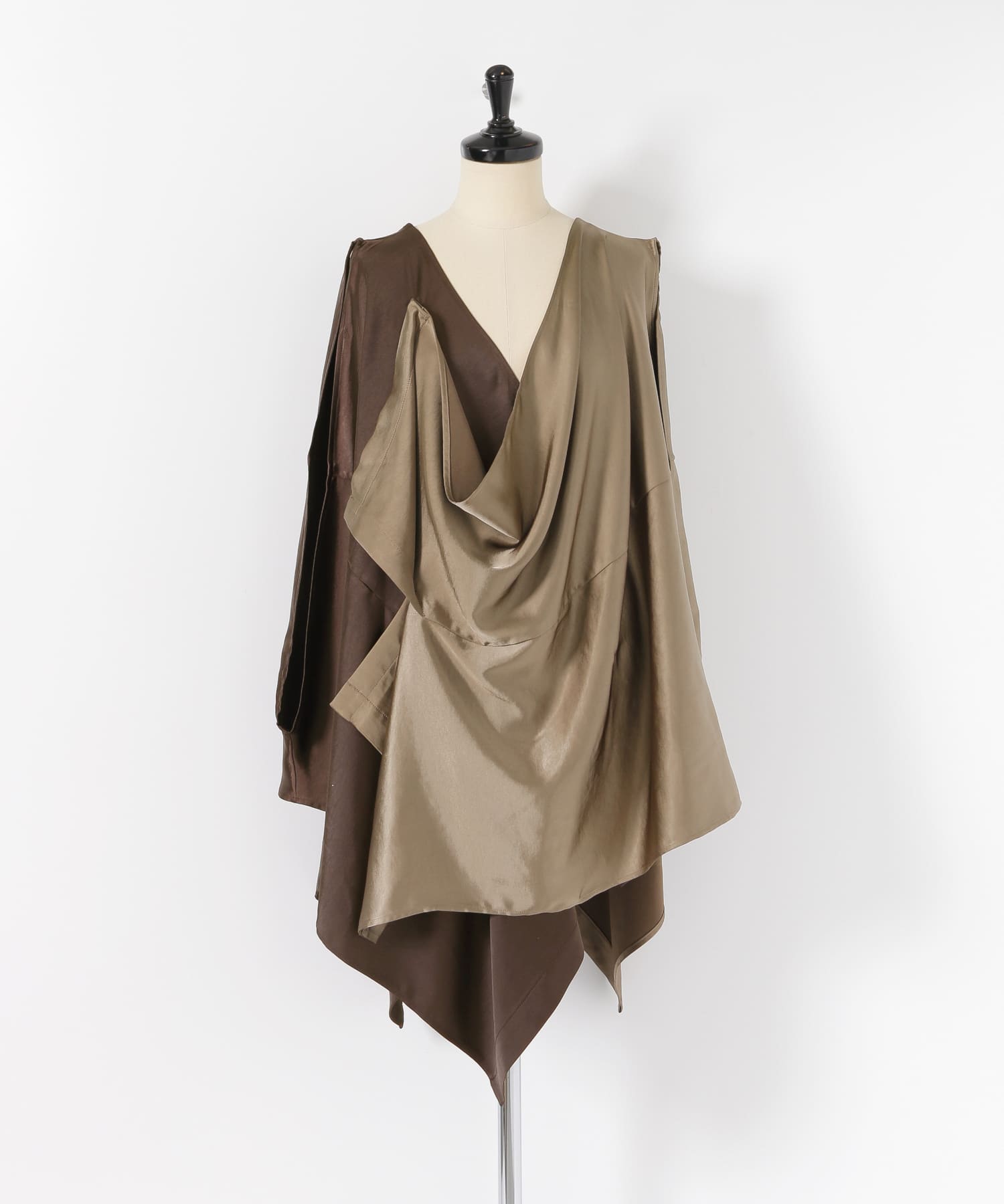 ザ グッドランド マーケット　Kris-multiway satin vest BROWN FREE