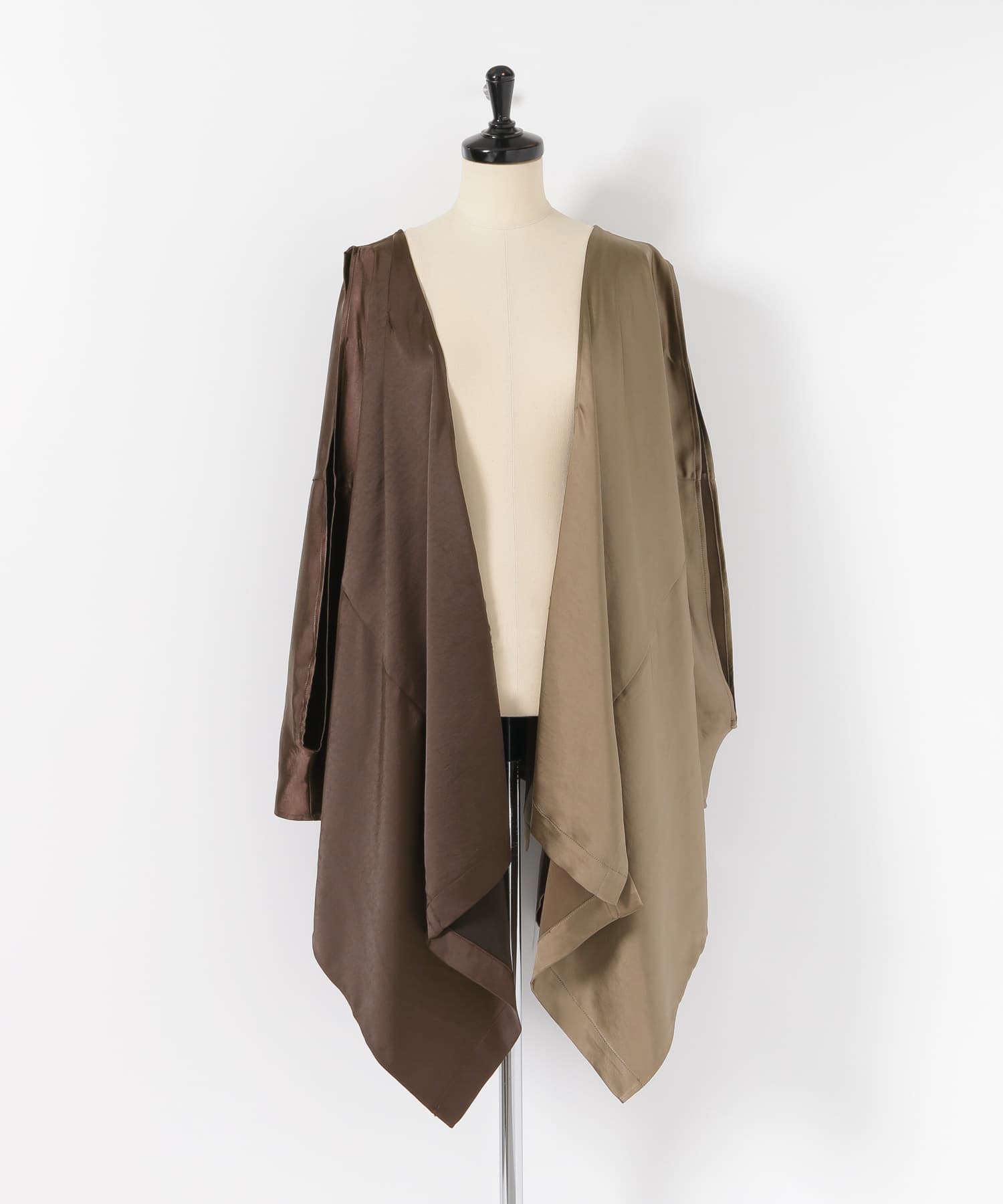 ザ グッドランド マーケット　Kris-multiway satin vest BROWN FREE