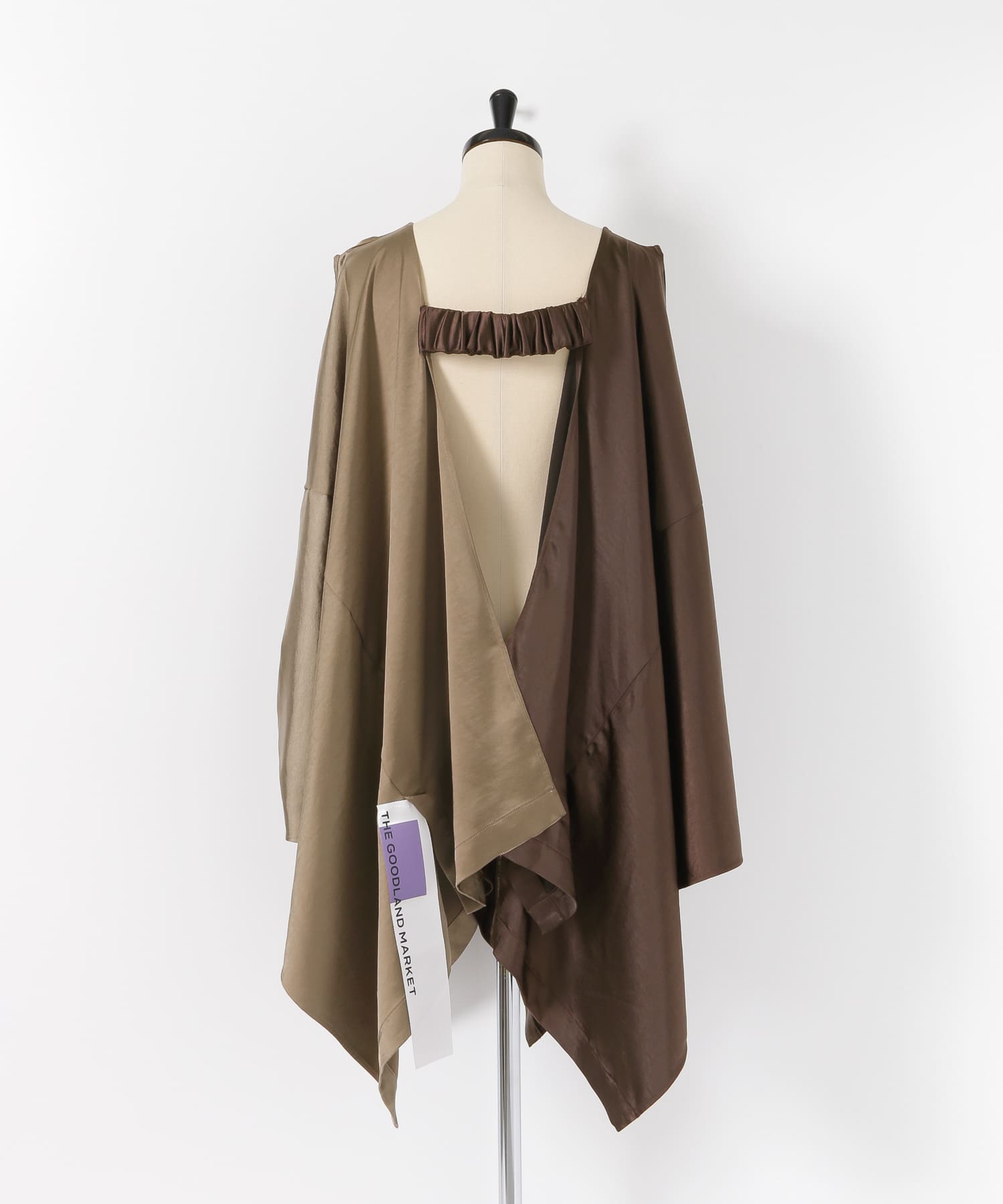 ザ グッドランド マーケット　Kris-multiway satin vest BROWN FREE
