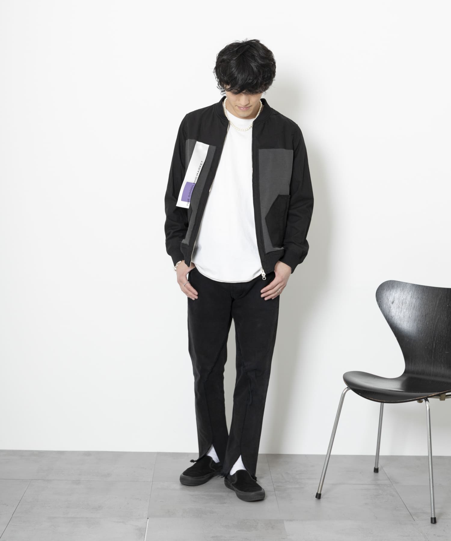 ザ グッドランド マーケット　Albie-MA1 jacket BLACK FREE