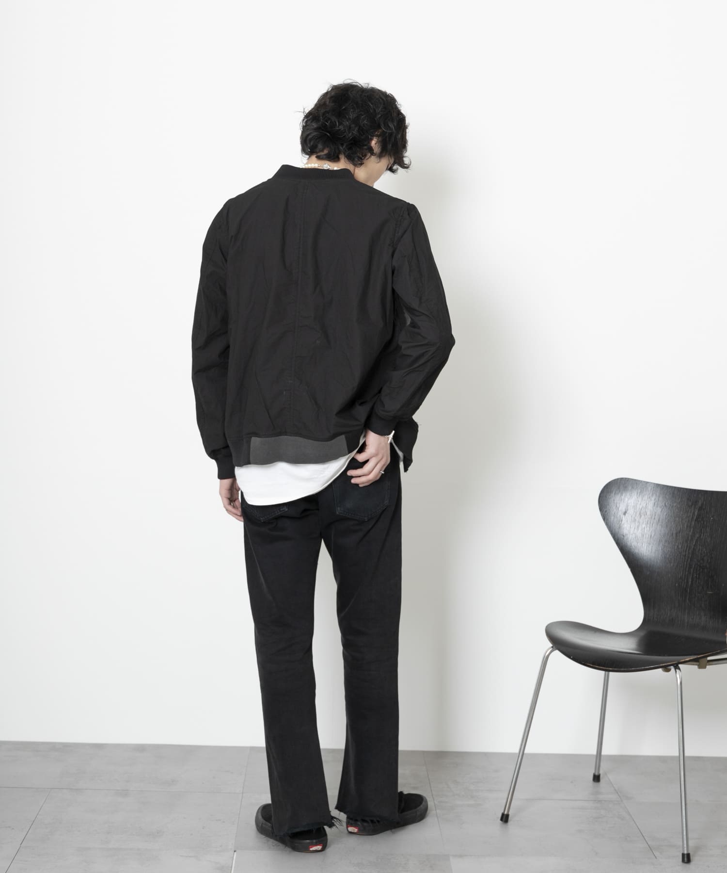 ザ グッドランド マーケット　Albie-MA1 jacket BLACK FREE