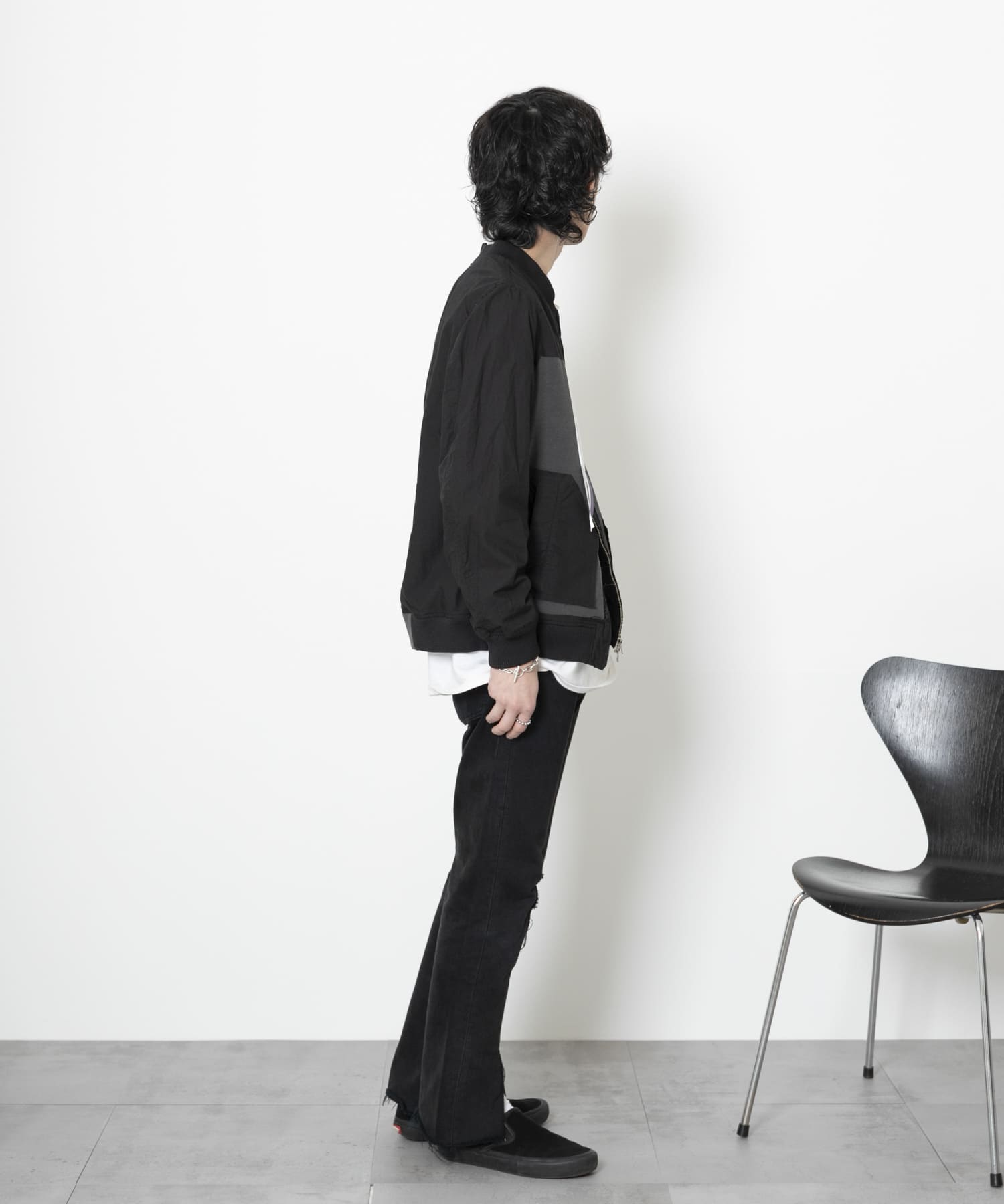 ザ グッドランド マーケット　Albie-MA1 jacket BLACK FREE