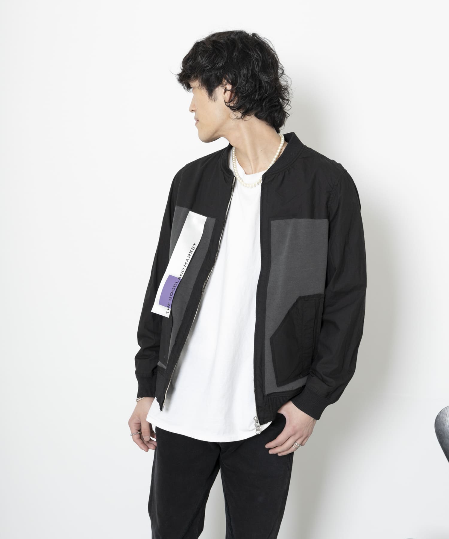 ザ グッドランド マーケット　Albie-MA1 jacket BLACK FREE