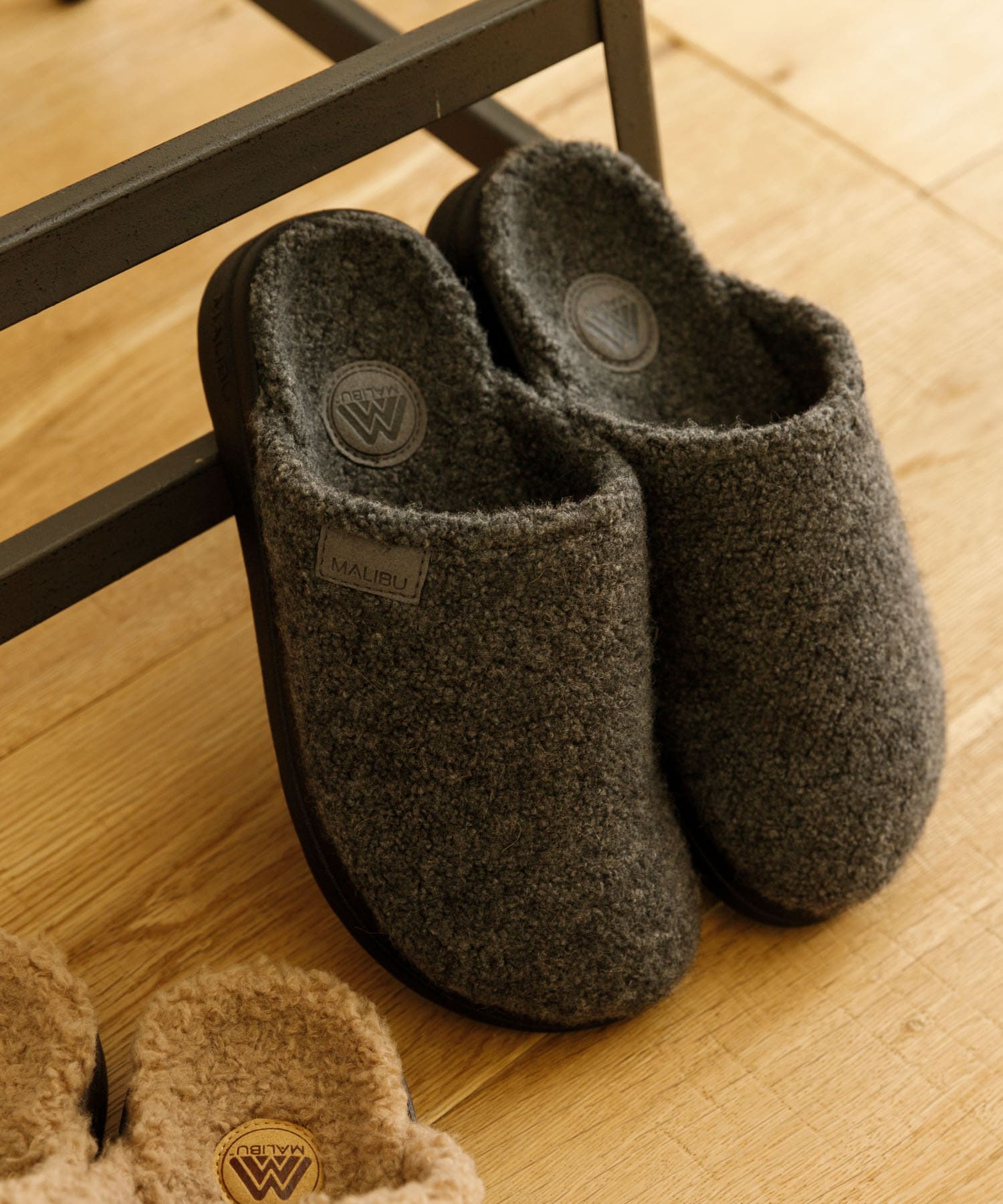 malibu sandals　COLONY SHERPA MULE GRAY 5