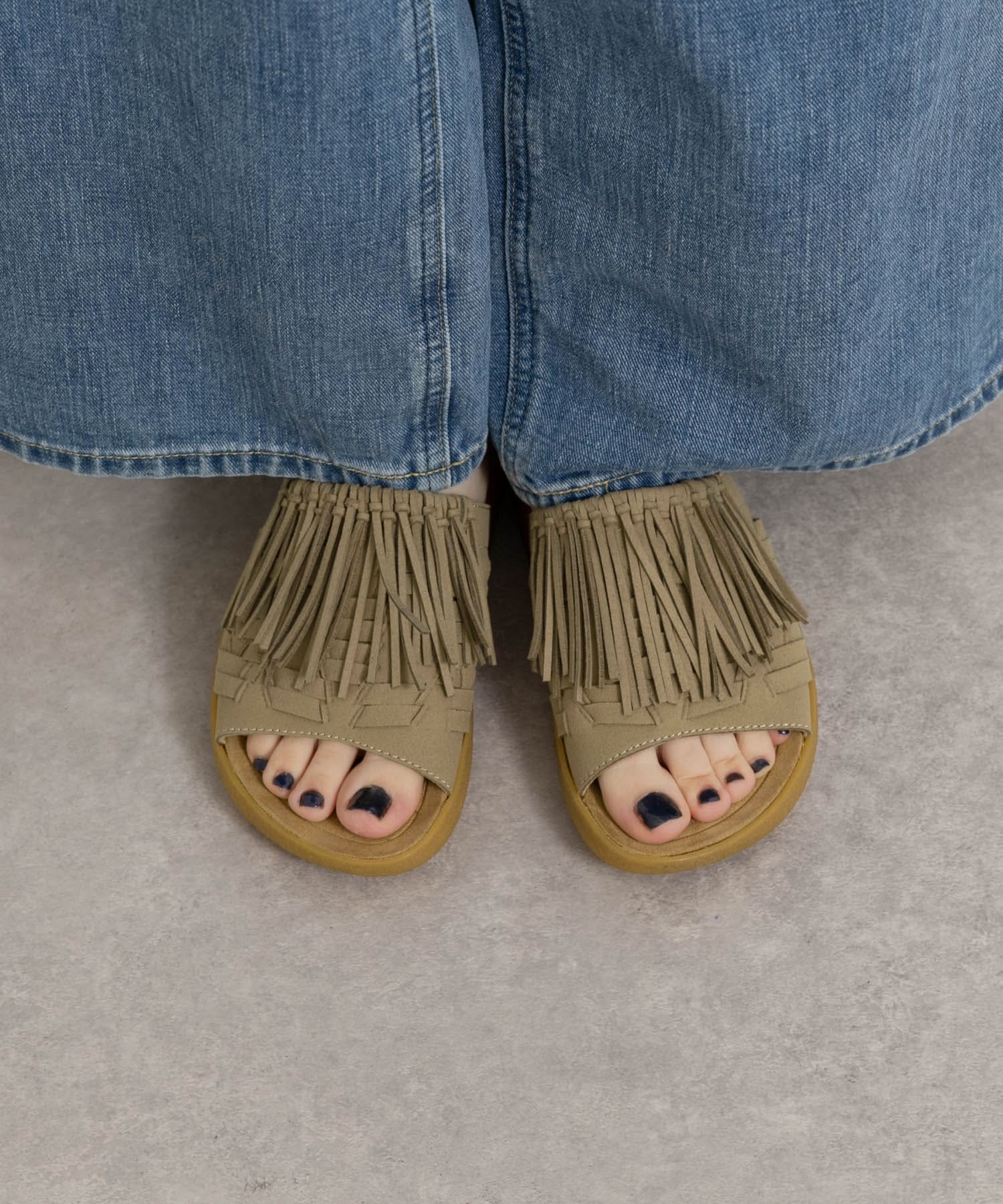 malibu sandals　THUNDERBIRD THATCH SLIDE TAUPE 5