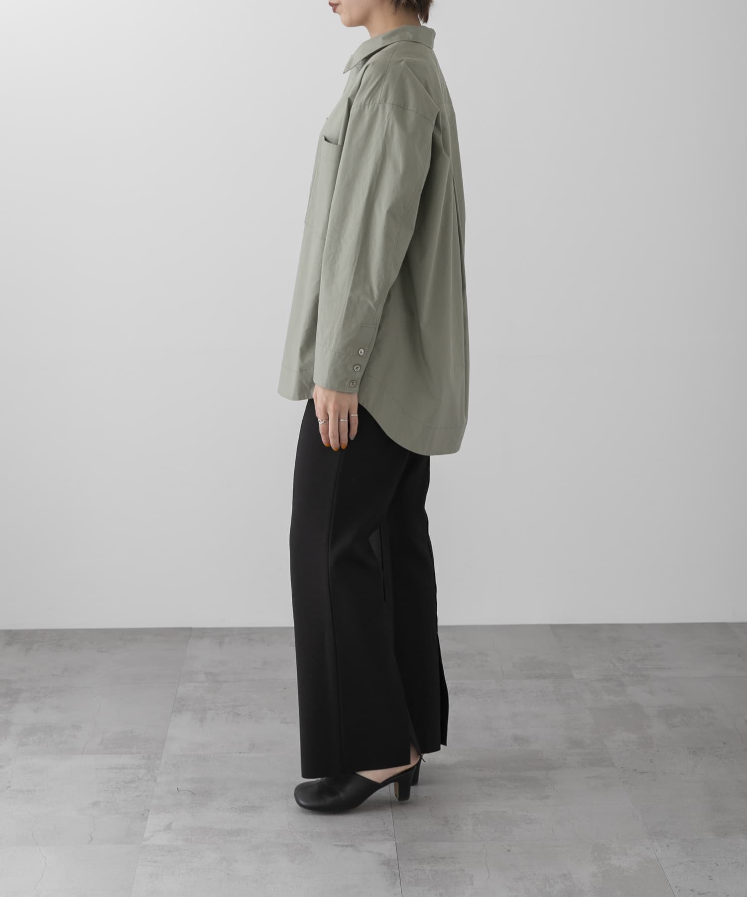 ザ グッドランド マーケット　THE GOODLAND SHIRTS L.KHAKI 2