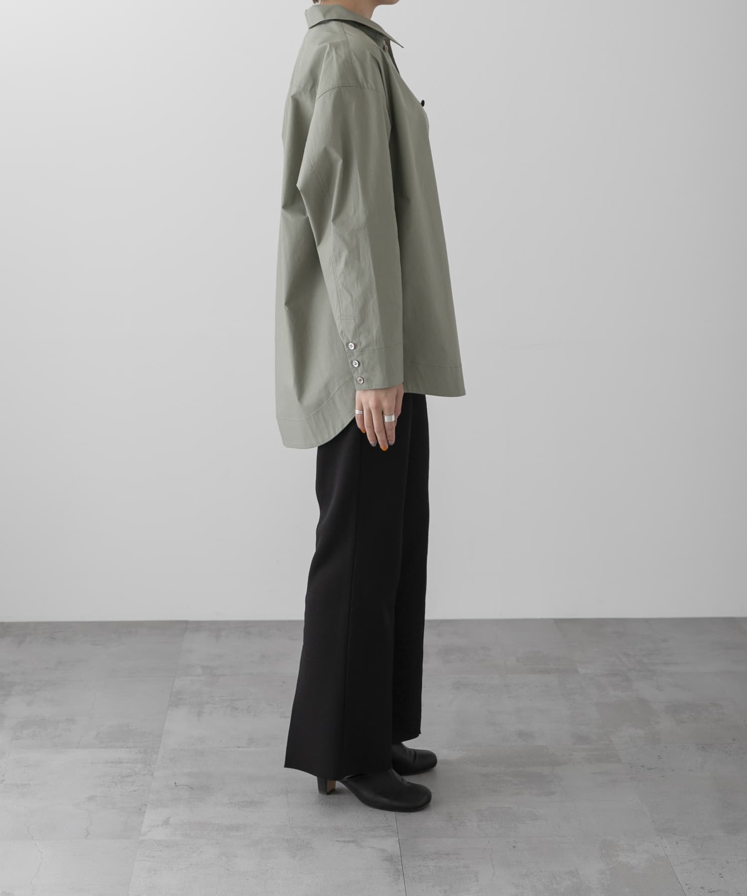 ザ グッドランド マーケット　THE GOODLAND SHIRTS L.KHAKI 2