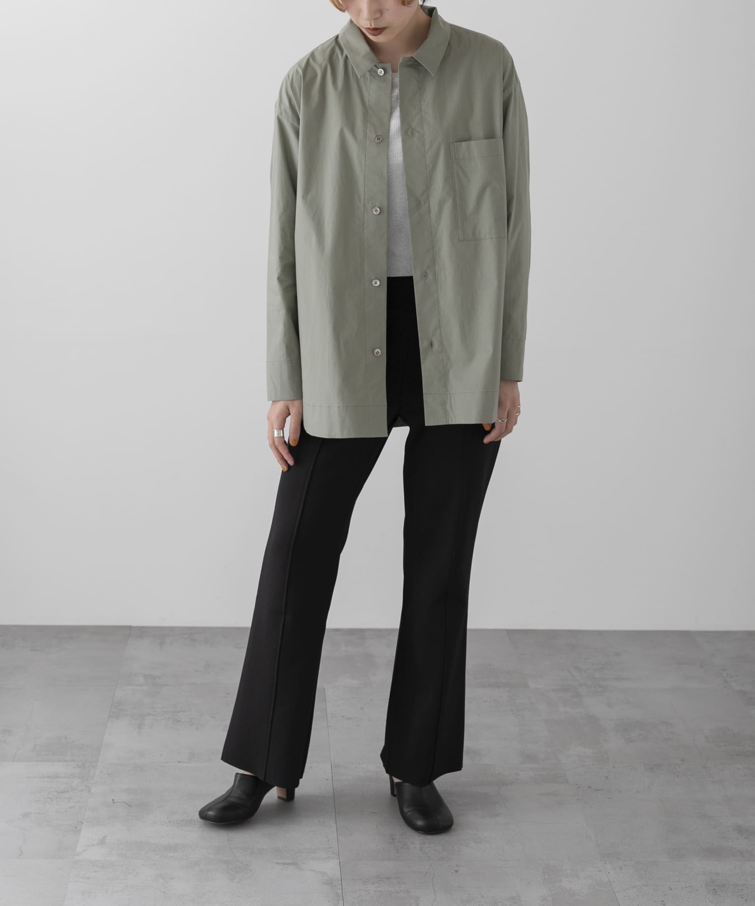 ザ グッドランド マーケット　THE GOODLAND SHIRTS L.KHAKI 2