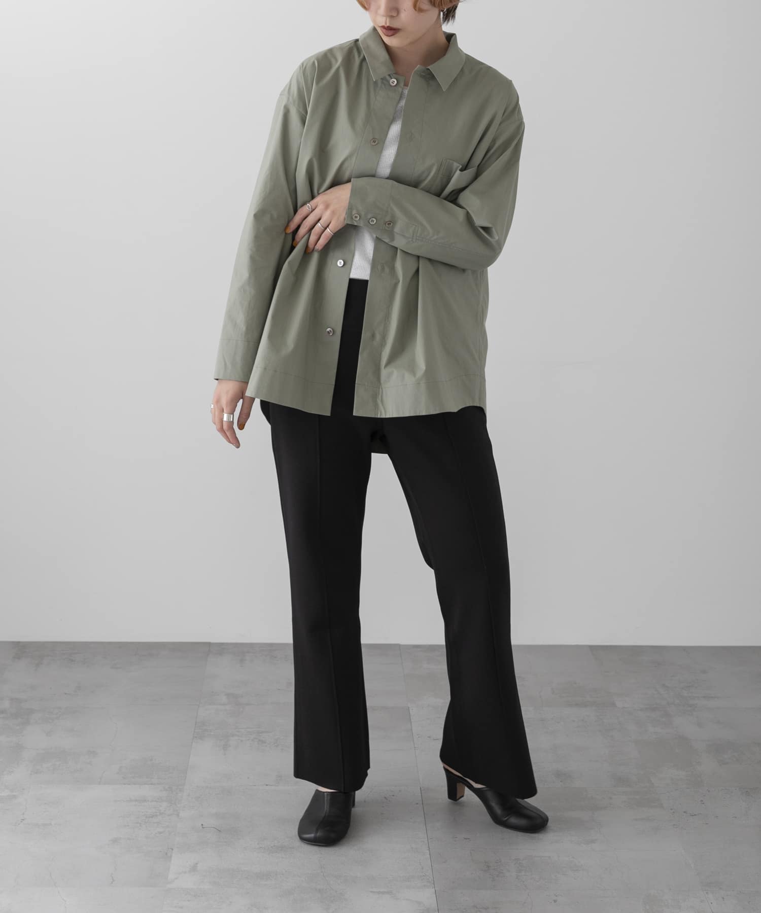 ザ グッドランド マーケット　THE GOODLAND SHIRTS L.KHAKI 3