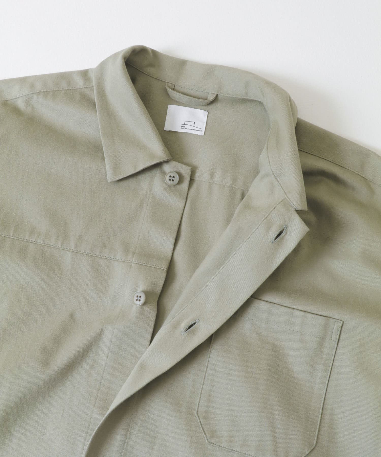 ザ グッドランド マーケット　THE GOODLAND long shirt L.KHAKI 1