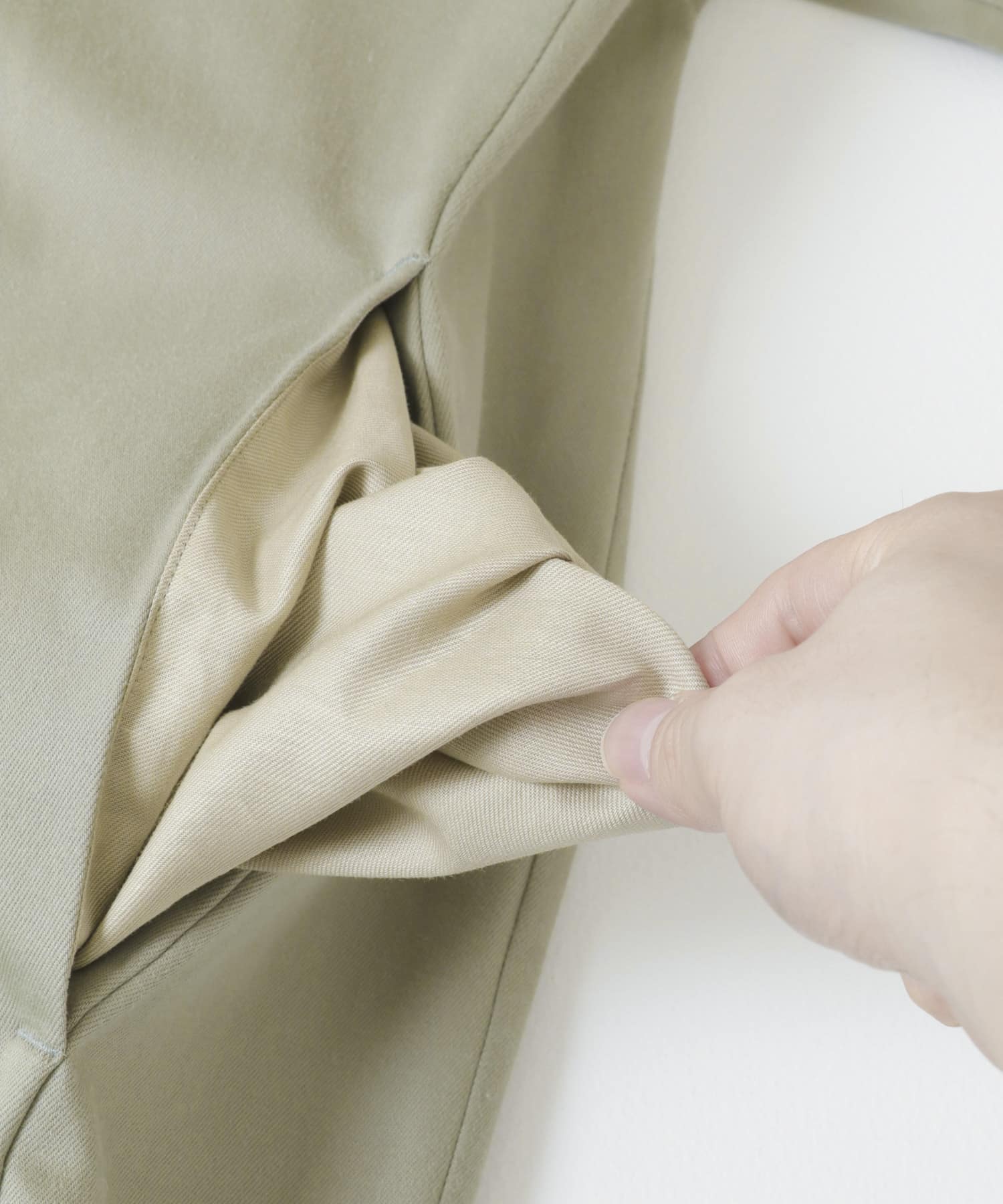 ザ グッドランド マーケット　THE GOODLAND long shirt L.KHAKI 1
