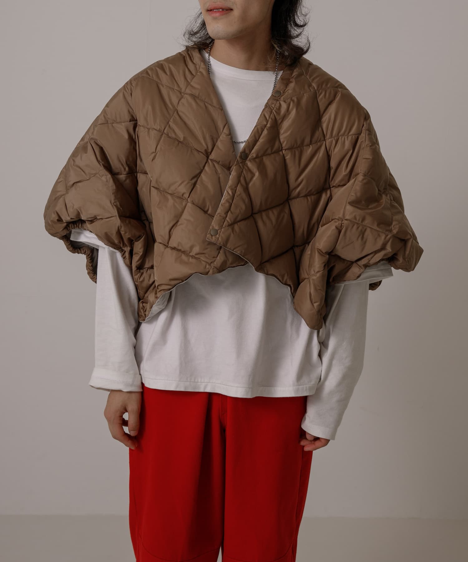 ザ グッドランド マーケット　スクエアユーティリティダウン Ash brown FREE