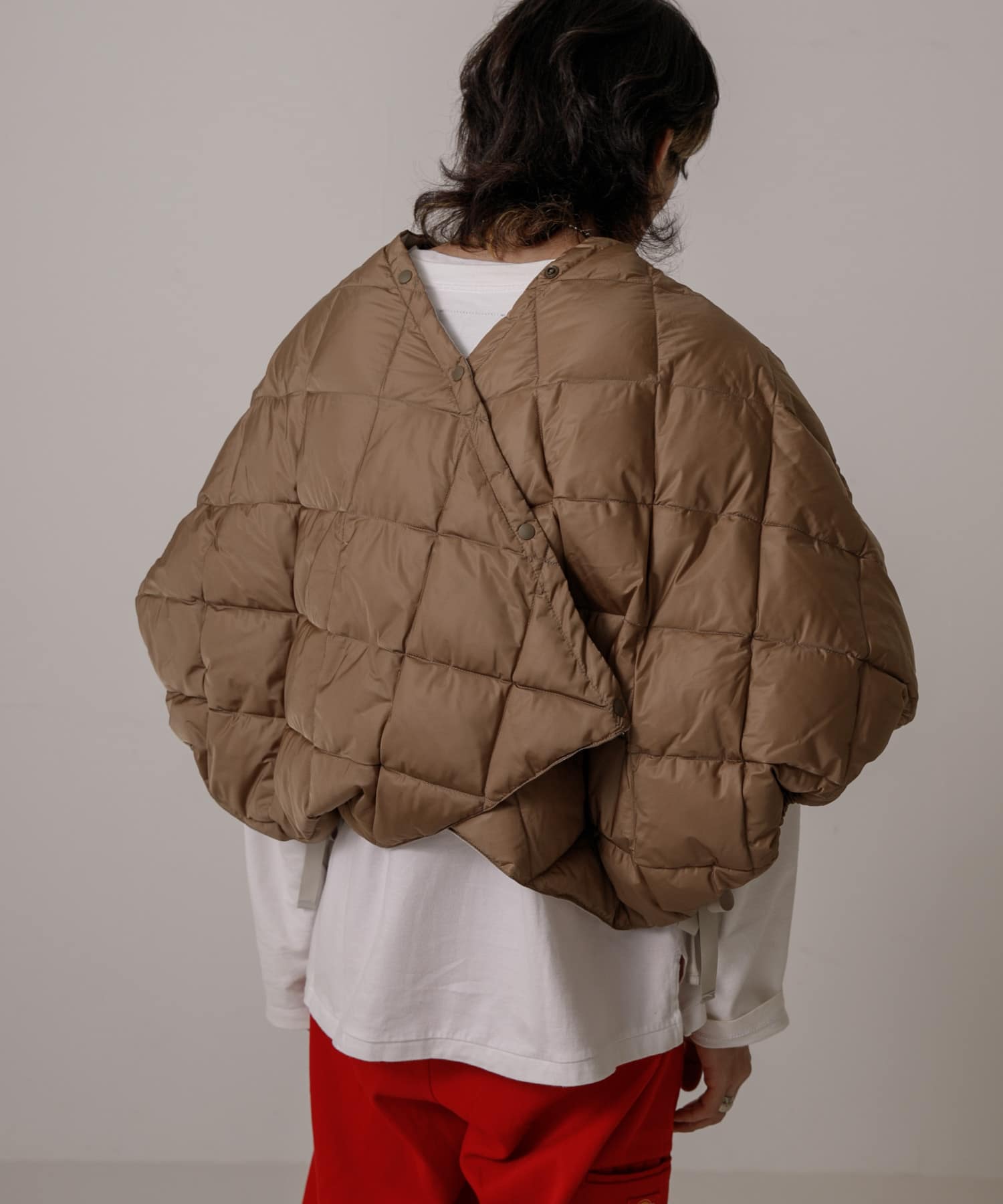 ザ グッドランド マーケット　スクエアユーティリティダウン Ash brown FREE