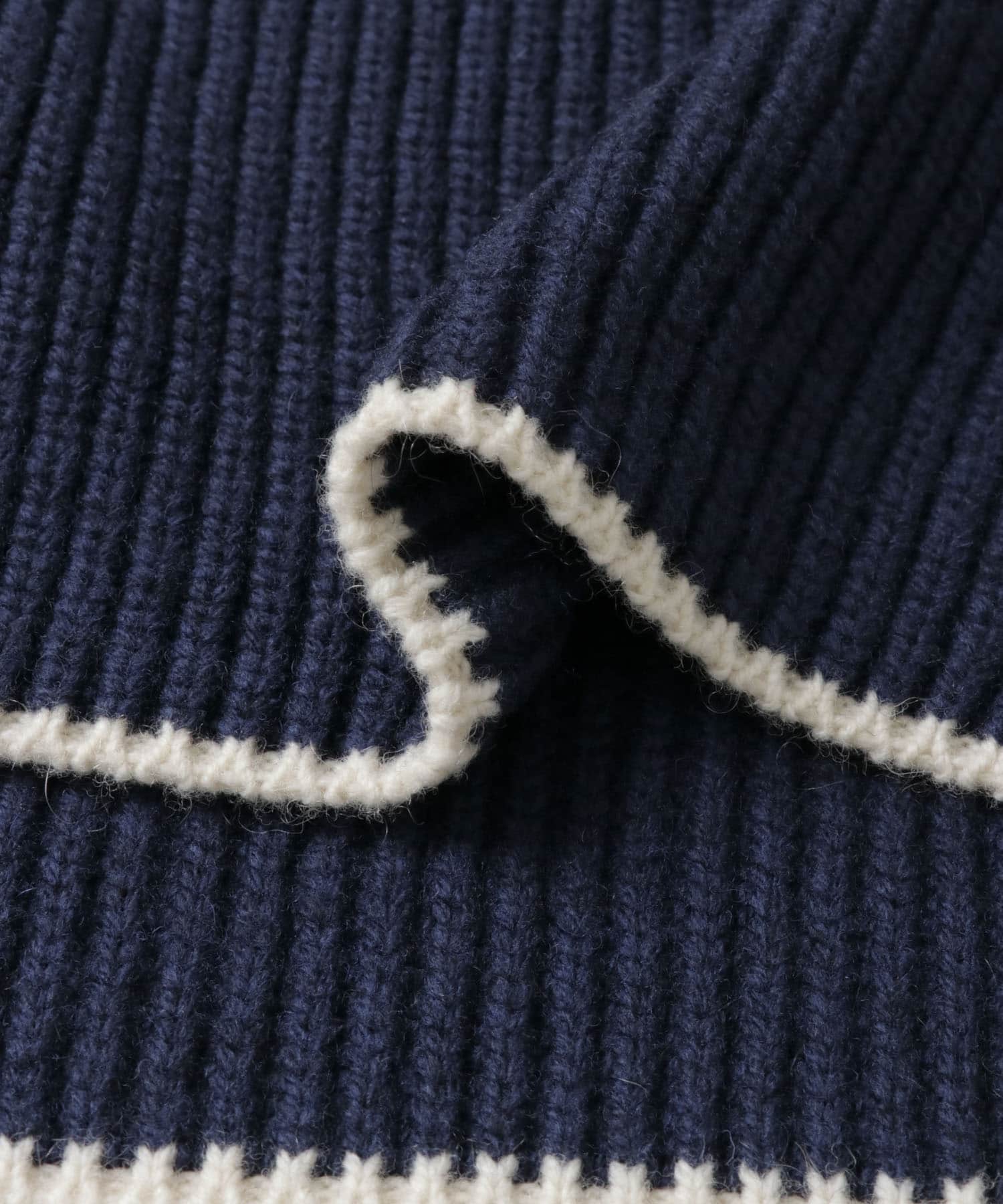 ザ グッドランド マーケット　CROPPED KNIT ZIP TOPS NAVY one