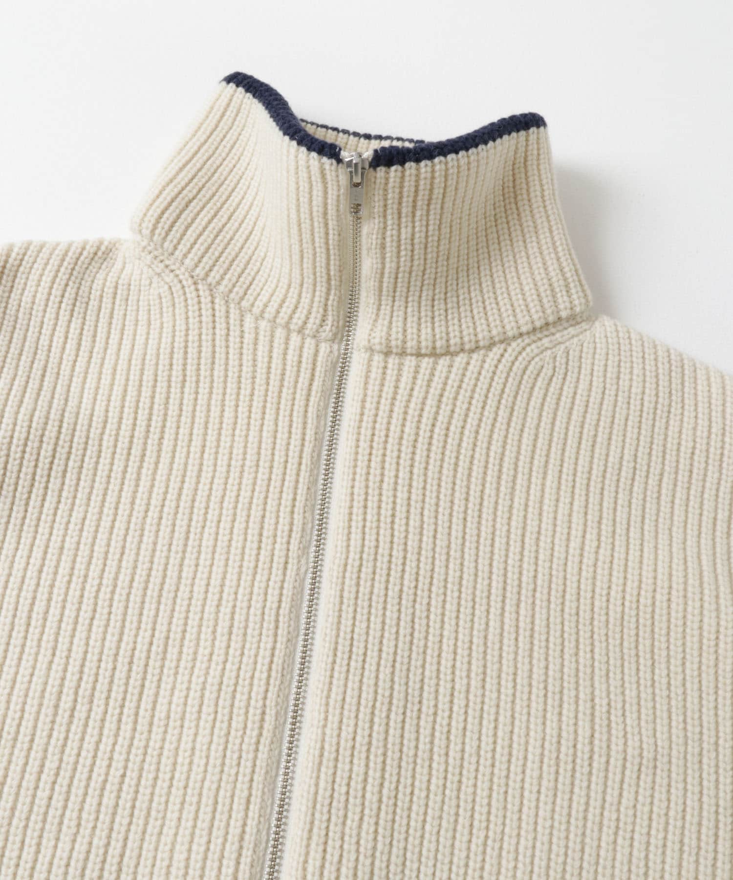 ザ グッドランド マーケット　CROPPED KNIT ZIP TOPS IVORY one