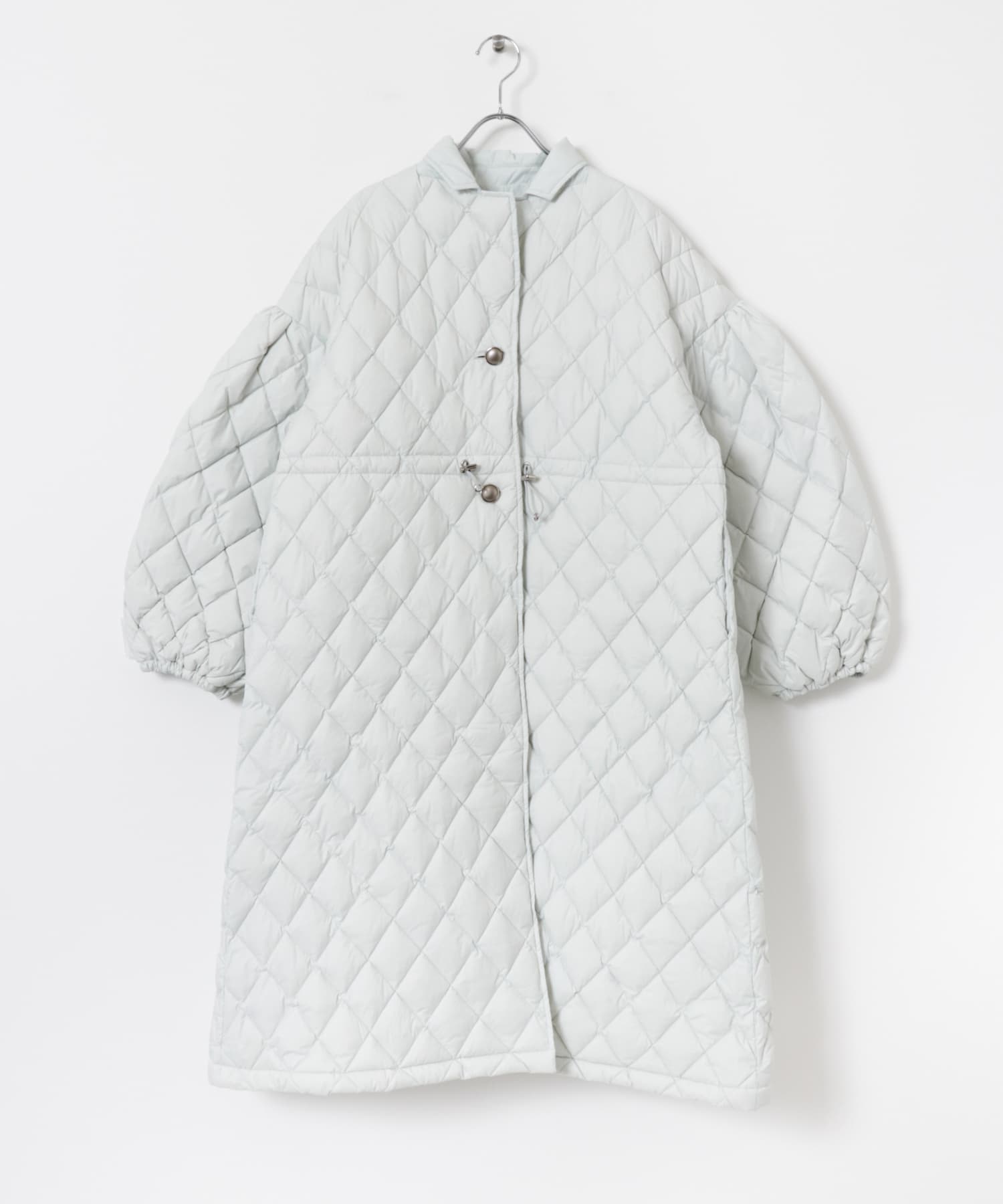 『別注』KWD×ザ グッドランド マーケット　GREEN DOWN QUILTING JACKET OFF WHITE FREE