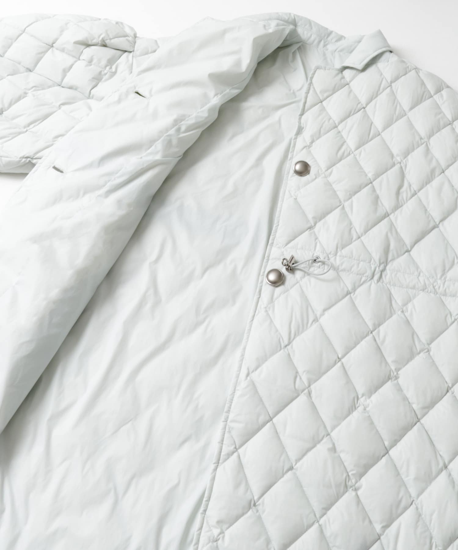 『別注』KWD×ザ グッドランド マーケット　GREEN DOWN QUILTING JACKET OFF WHITE FREE