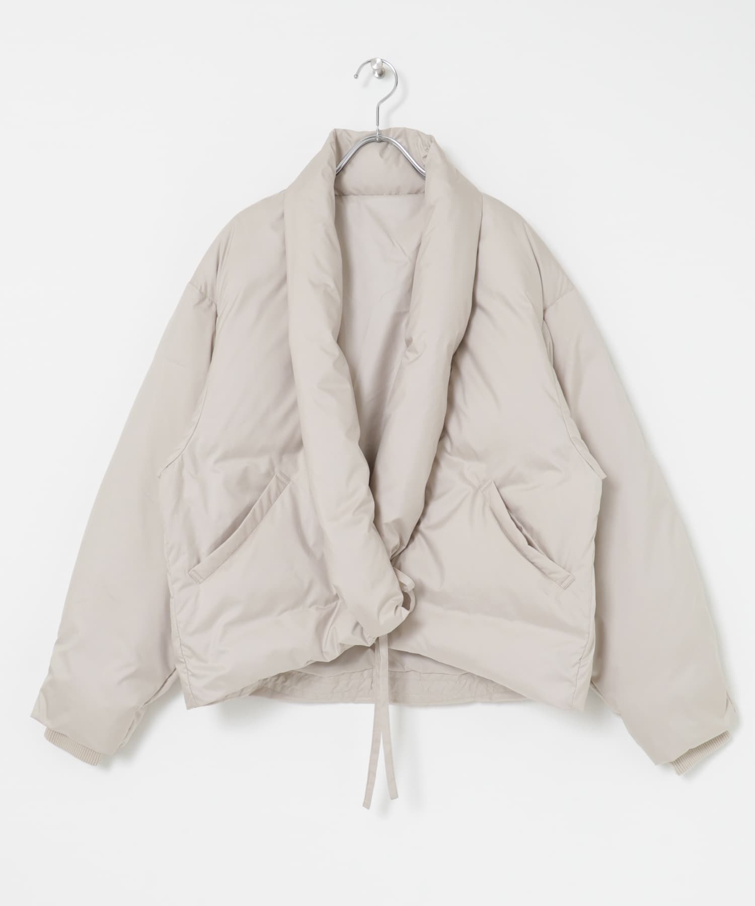 ザ グッドランド マーケット　GREEN DOWN PADDED JACKET GREIGE one