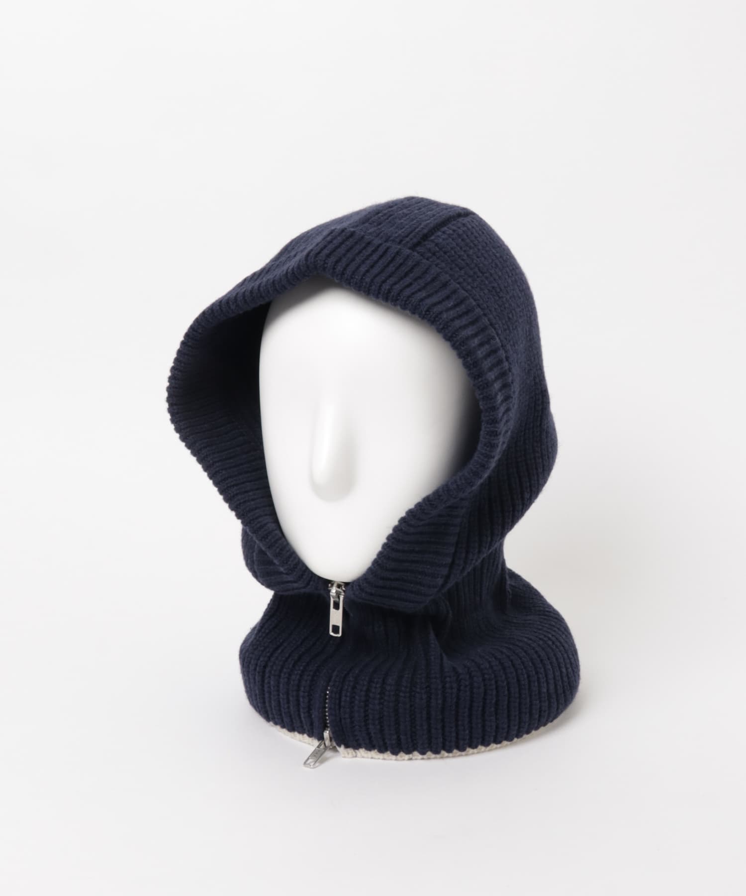 ザ グッドランド マーケット　KNIT ZIP BALACLAVA NAVY one