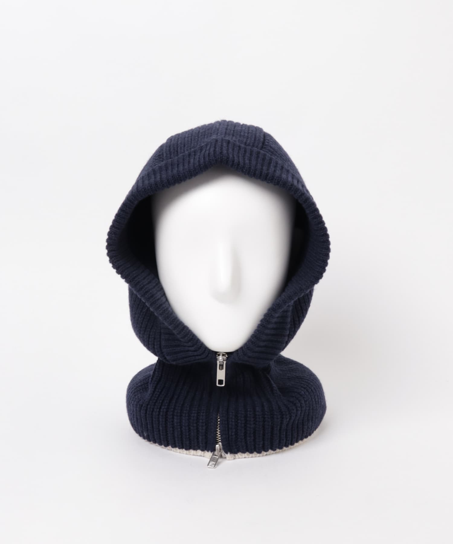 ザ グッドランド マーケット　KNIT ZIP BALACLAVA NAVY one