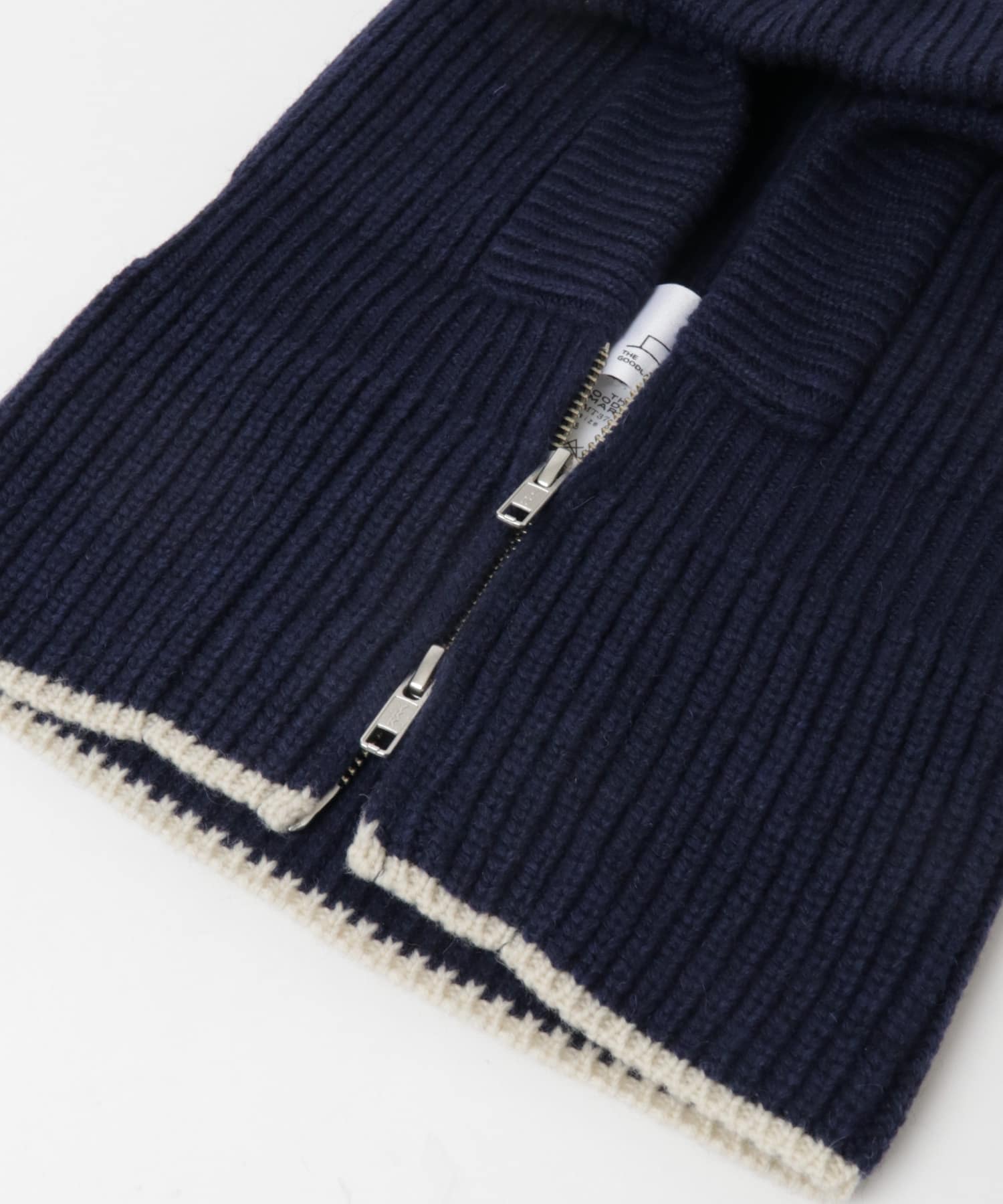 ザ グッドランド マーケット　KNIT ZIP BALACLAVA NAVY one