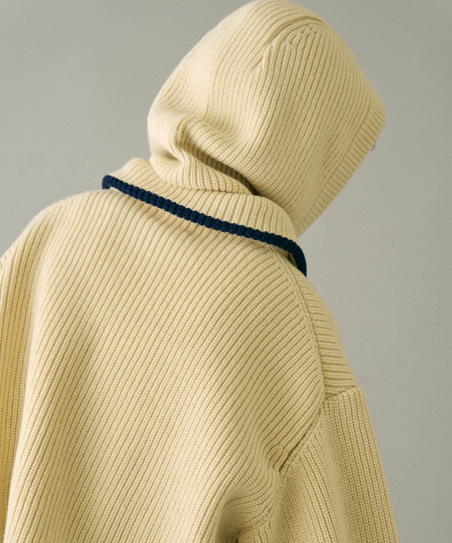 ザ グッドランド マーケット　KNIT ZIP BALACLAVA IVORY one
